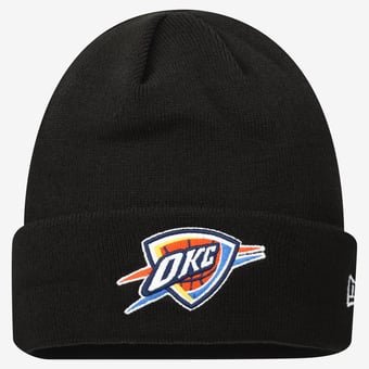 Men's New Era Black Oklahoma City Thunder Cuffed Knit Hat