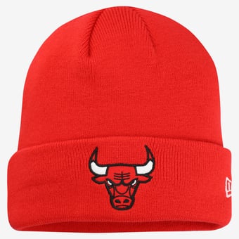 Men's New Era Red Chicago Bulls Cuffed Knit Hat