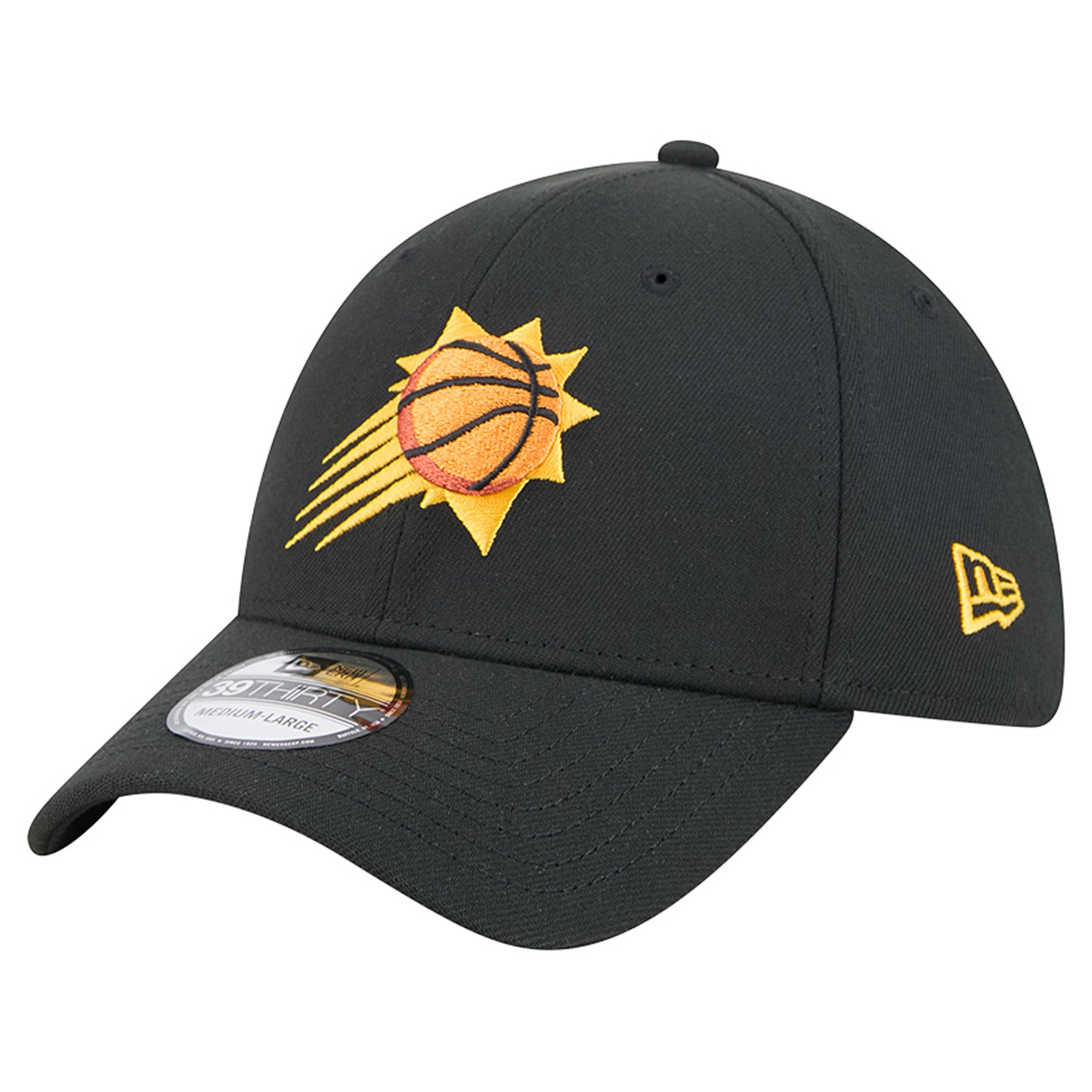 Men's New Era Black Phoenix Suns 39THIRTY Flex Hat