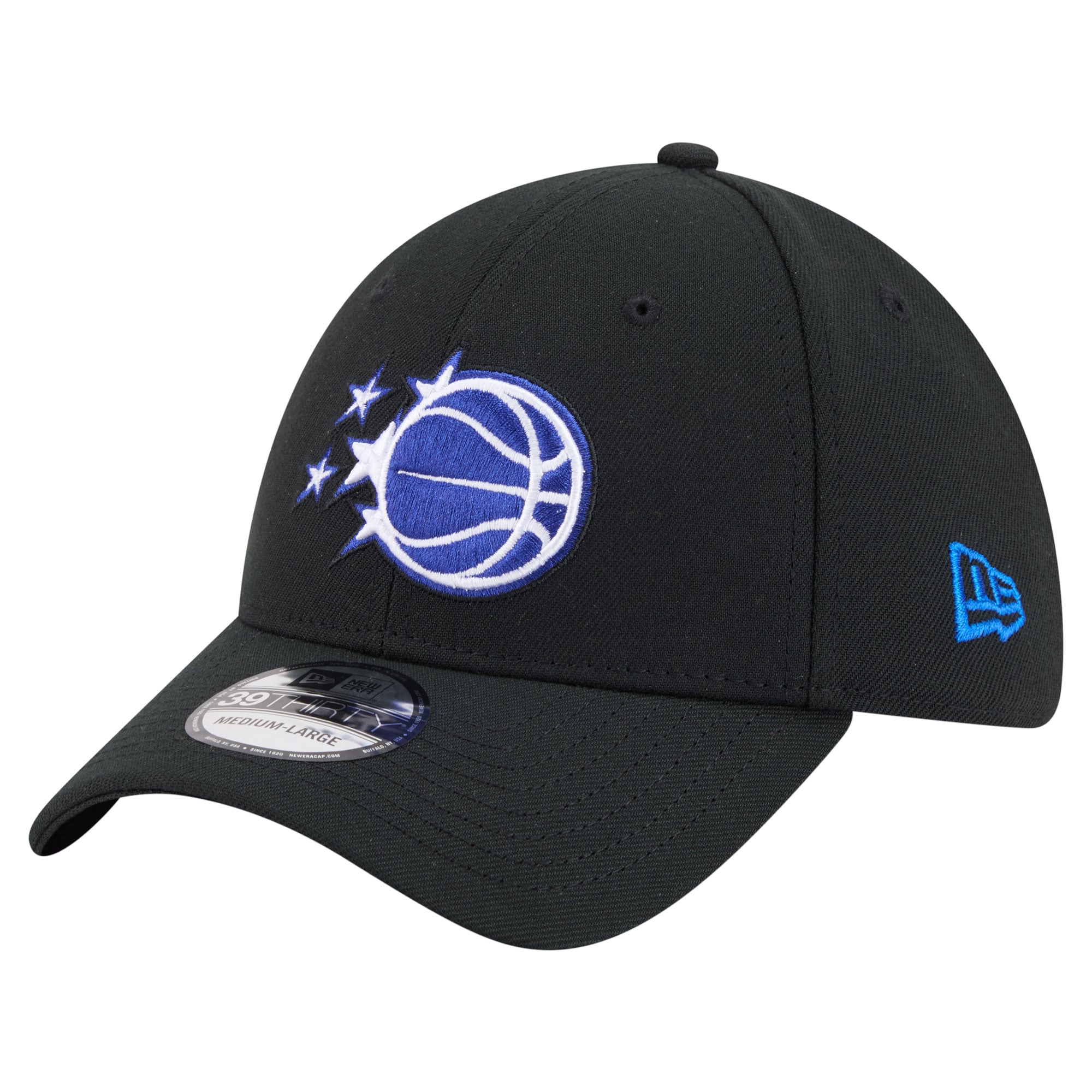 Men's New Era Black Orlando Magic 39THIRTY Flex Hat
