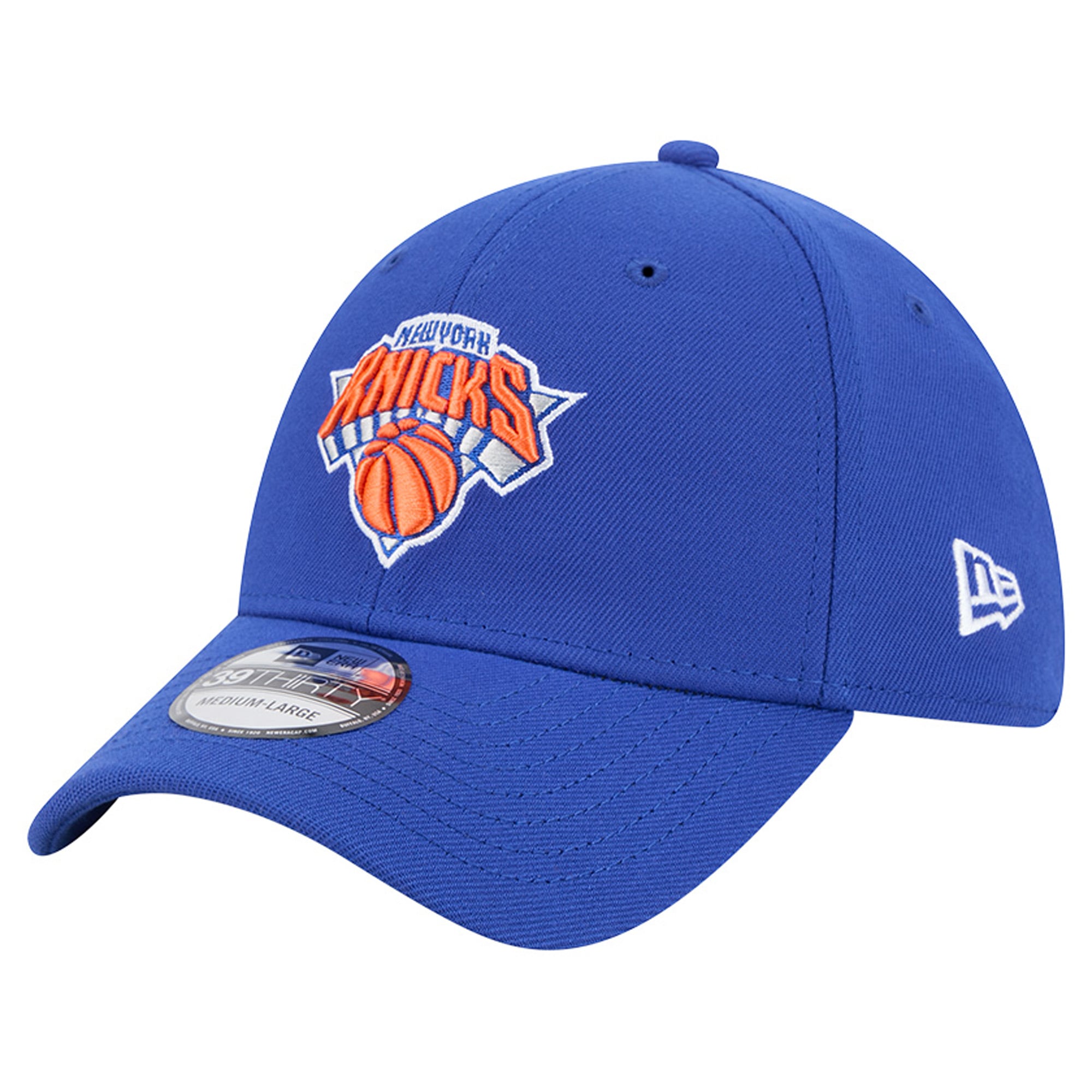 Men's New Era Blue New York Knicks 39THIRTY Flex Hat