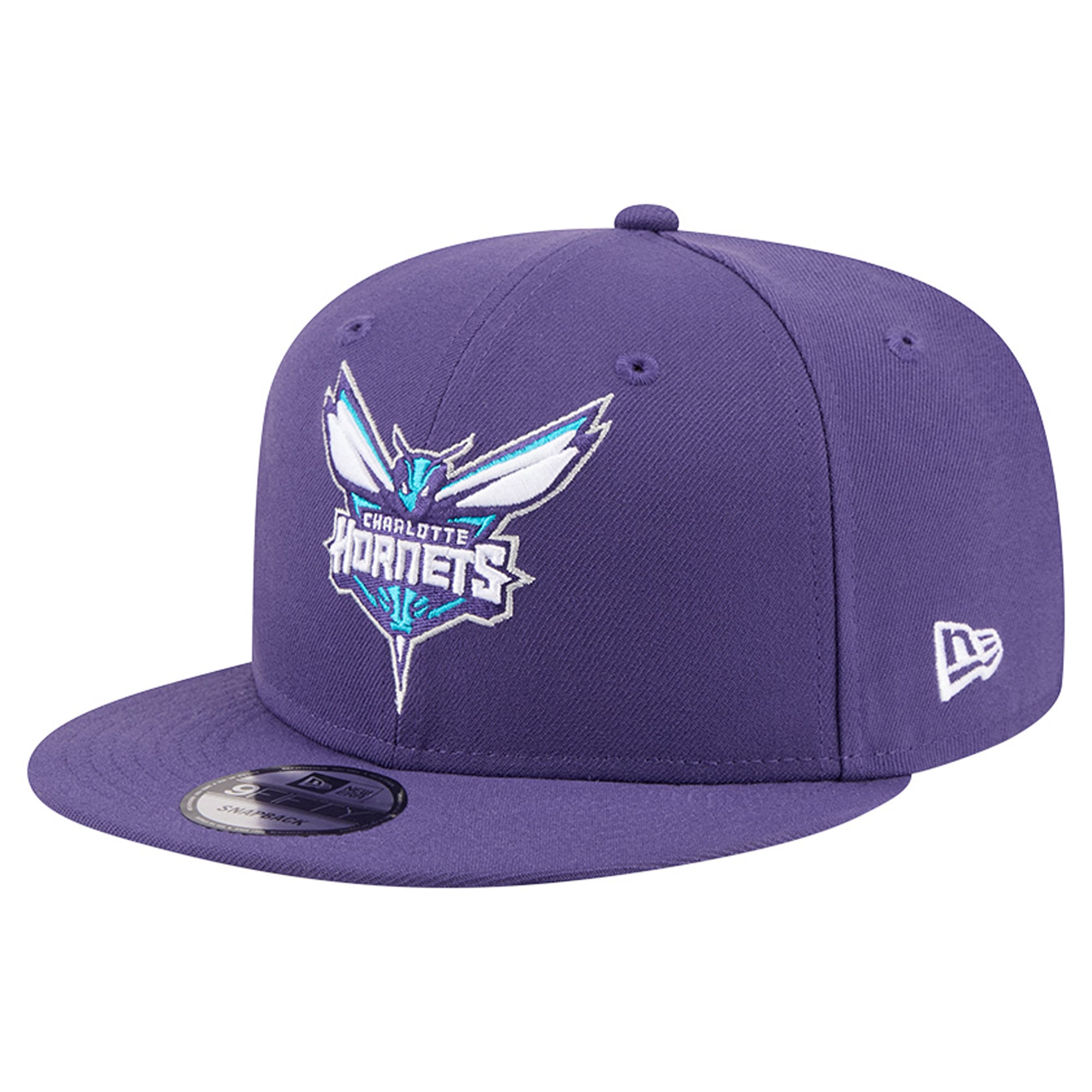 Men's New Era  Purple Charlotte Hornets Team 9FIFTY Snapback Hat