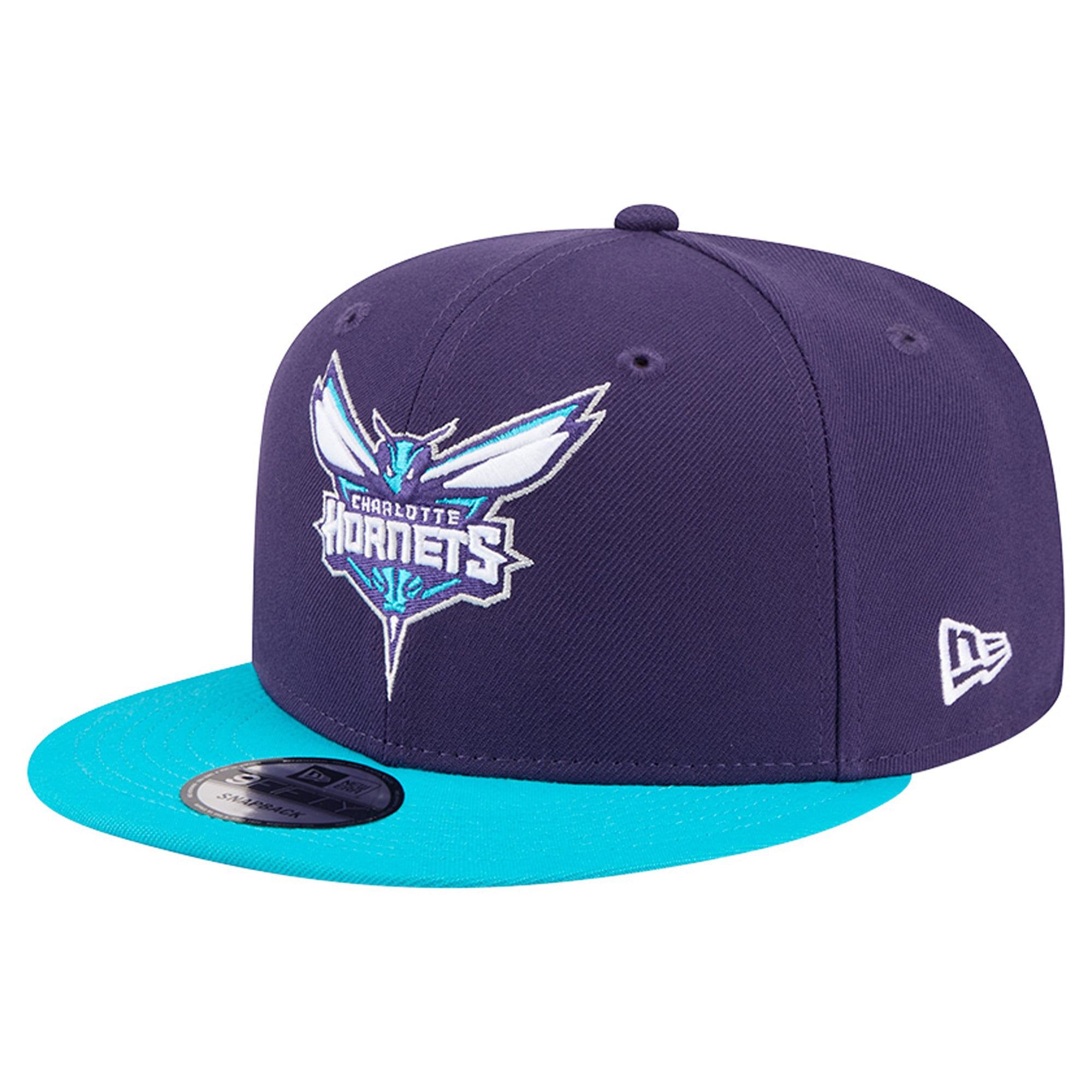 Men's New Era  Purple Charlotte Hornets Two-Tone 9FIFTY Snapback Hat