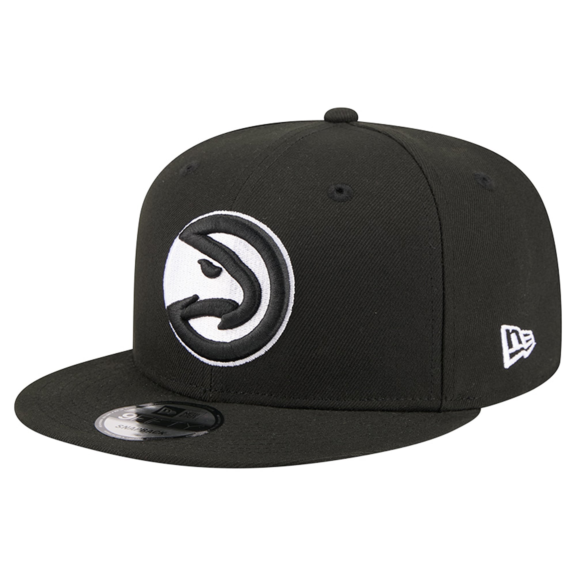 Men's New Era  Black Atlanta Hawks Team 9FIFTY Snapback Hat