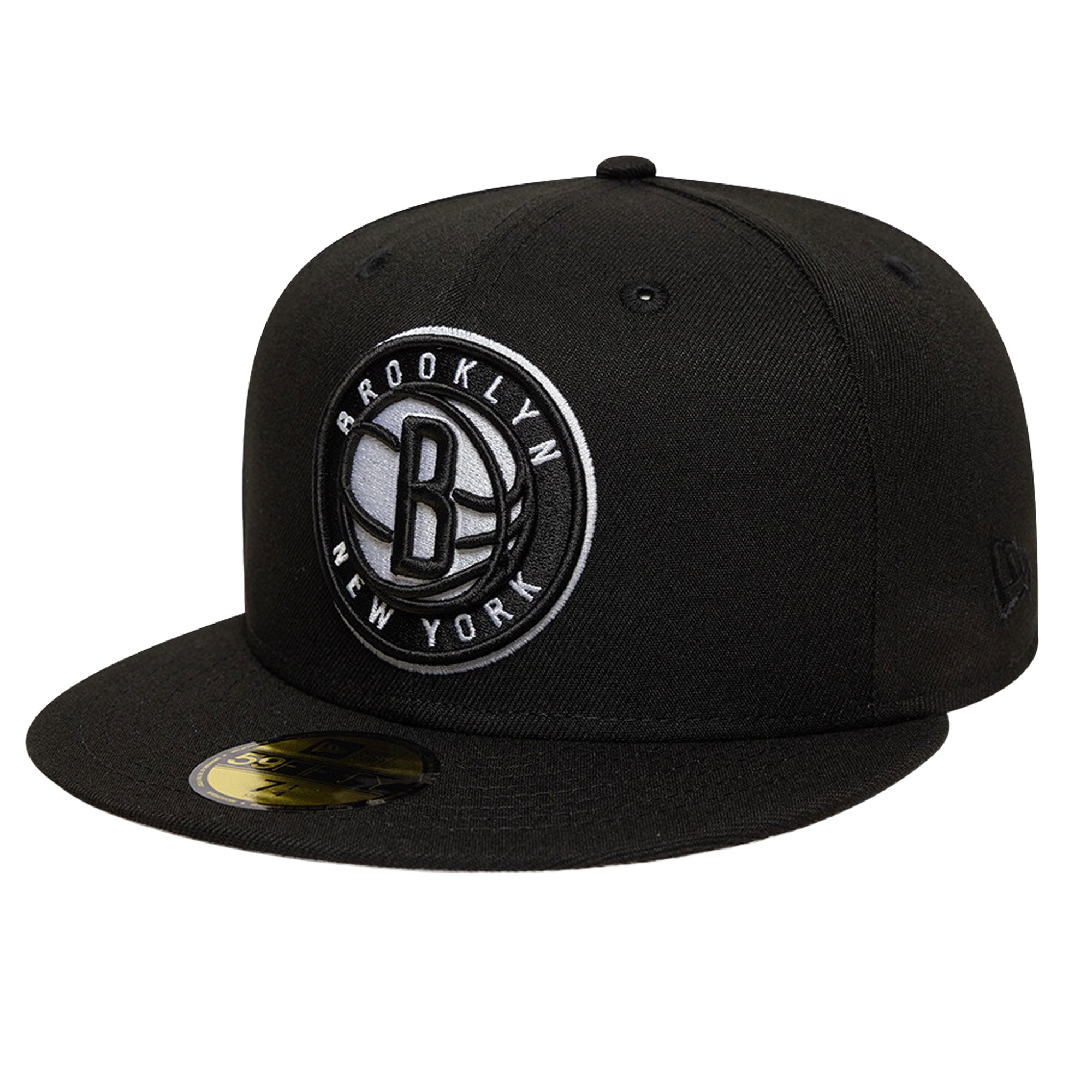 Men's New Era  Black Brooklyn Nets Team 59FIFTY Fitted Hat