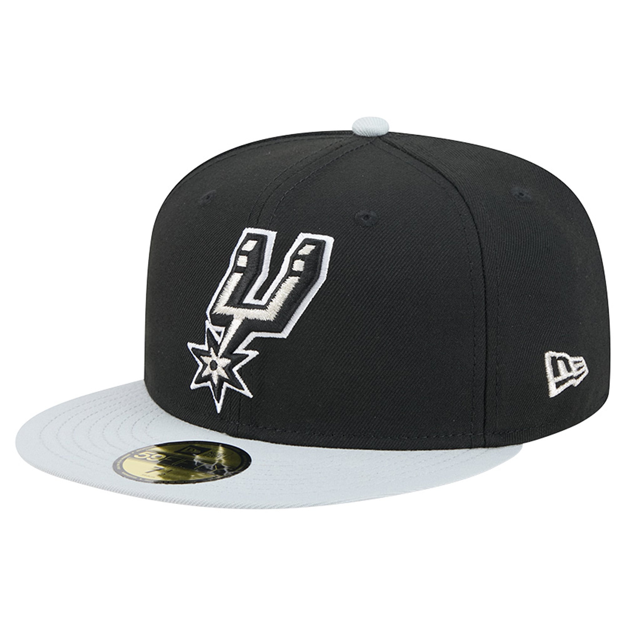 Men's New Era Black/Silver San Antonio Spurs 2-Tone 59FIFTY Fitted Hat