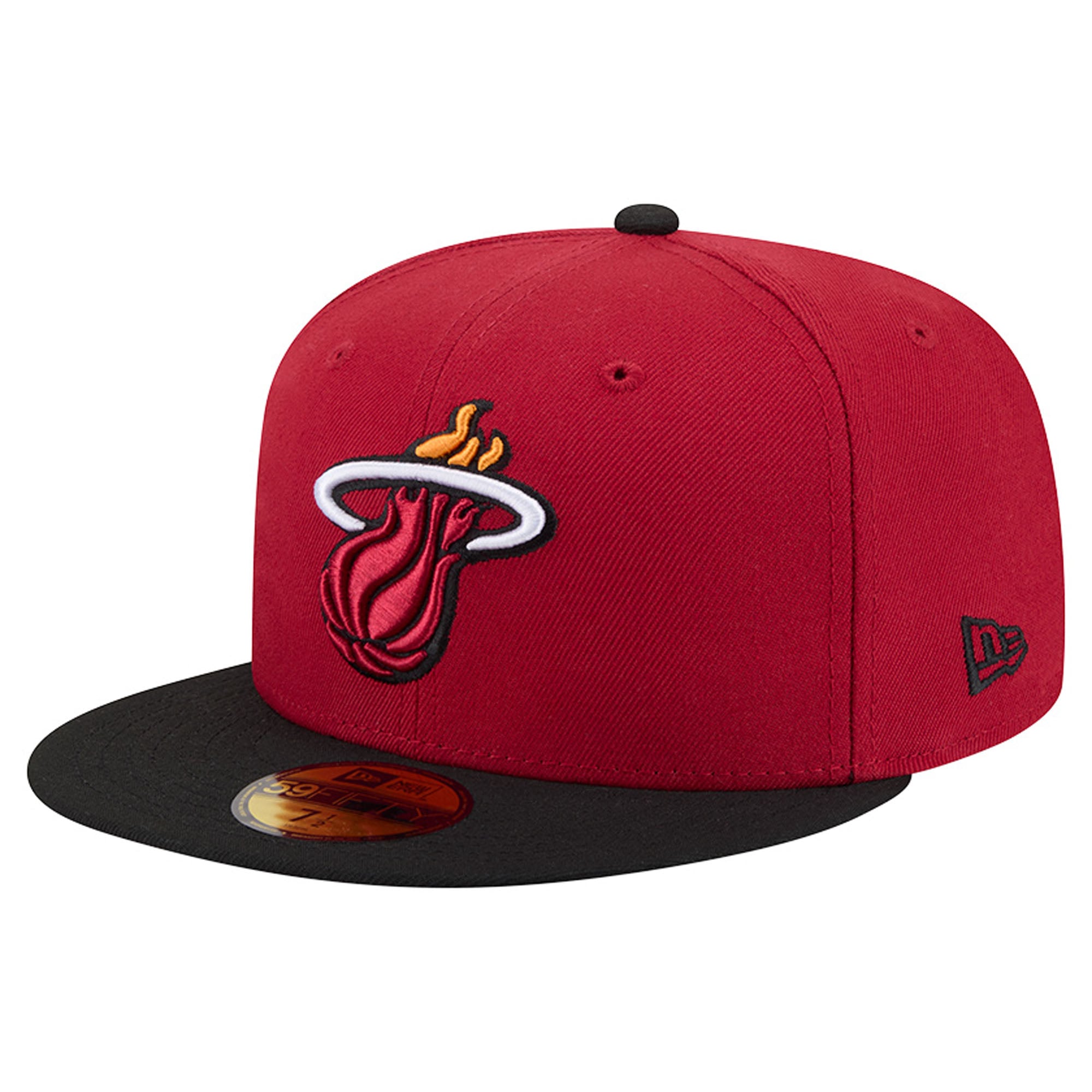 Men's New Era Red Miami Heat Two-Tone 59FIFTY Fitted Hat