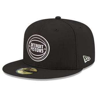 Men's New Era Black Detroit Pistons 59FIFTY Fitted Hat