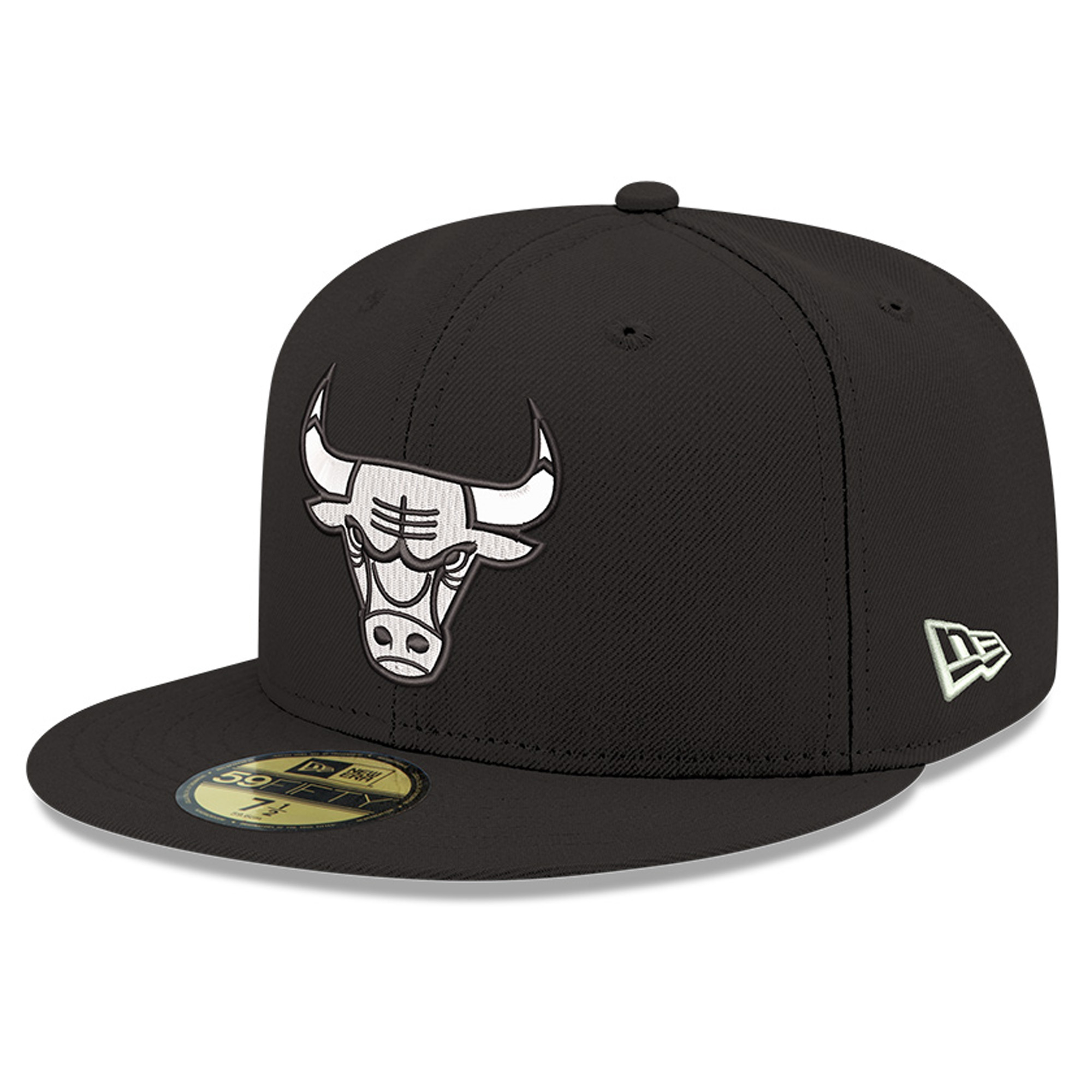 New Era Men's Black Chicago Bulls 59FIFTY Fitted Hat - Black, White