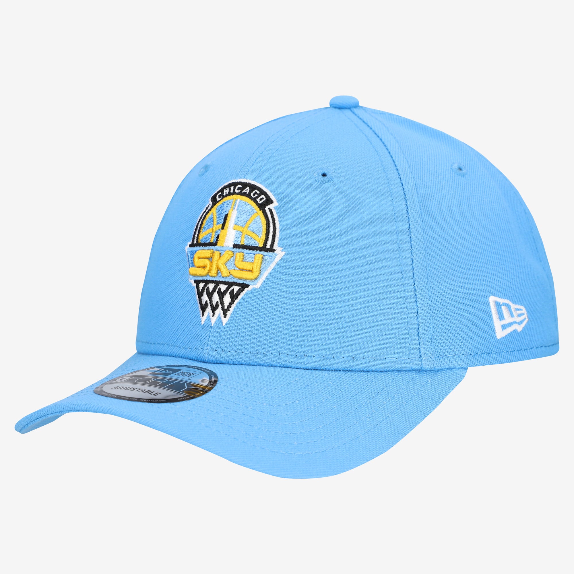 Men's New Era Sky Blue Chicago Sky Team 9FORTY Adjustable Hat