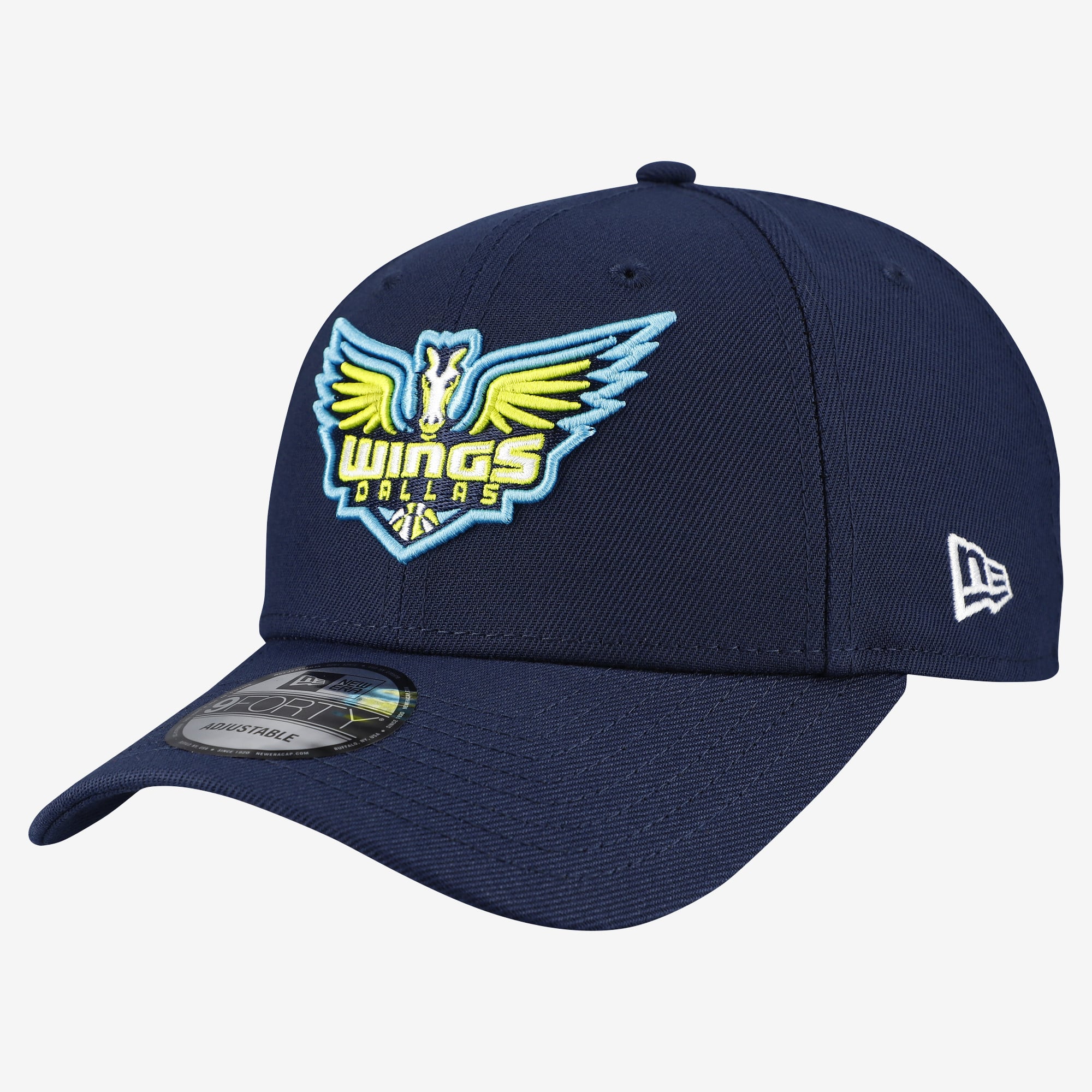 Men's New Era Navy Dallas Wings Team 9FORTY Adjustable Hat