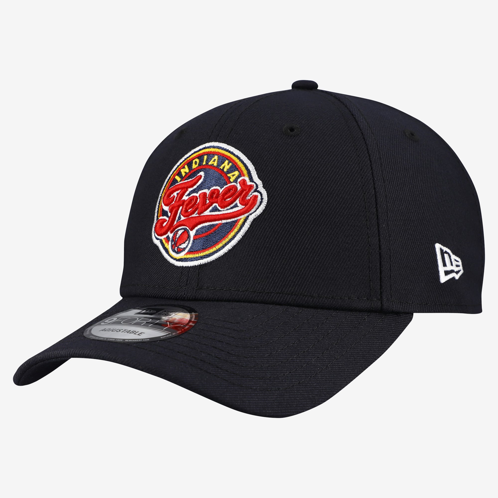 Men's New Era Navy Indiana Fever Team 9FORTY Adjustable Hat