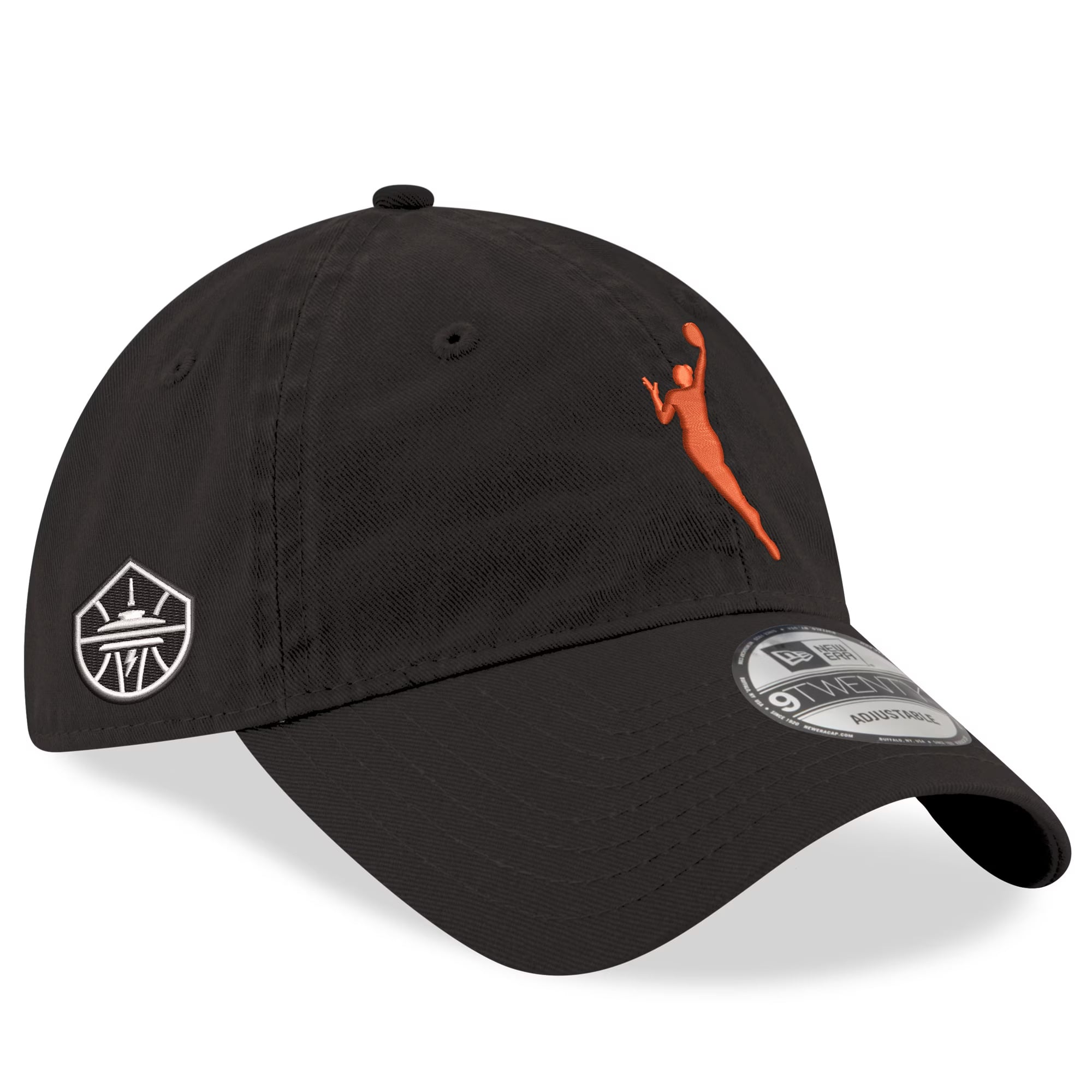 Men's New Era Black Seattle Storm Logowoman 9TWENTY Adjustable Hat