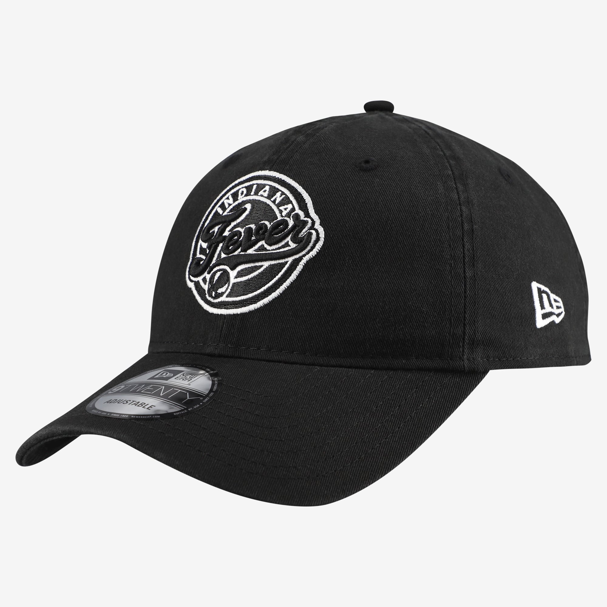 Men's New Era Black Indiana Fever 9TWENTY Adjustable Hat