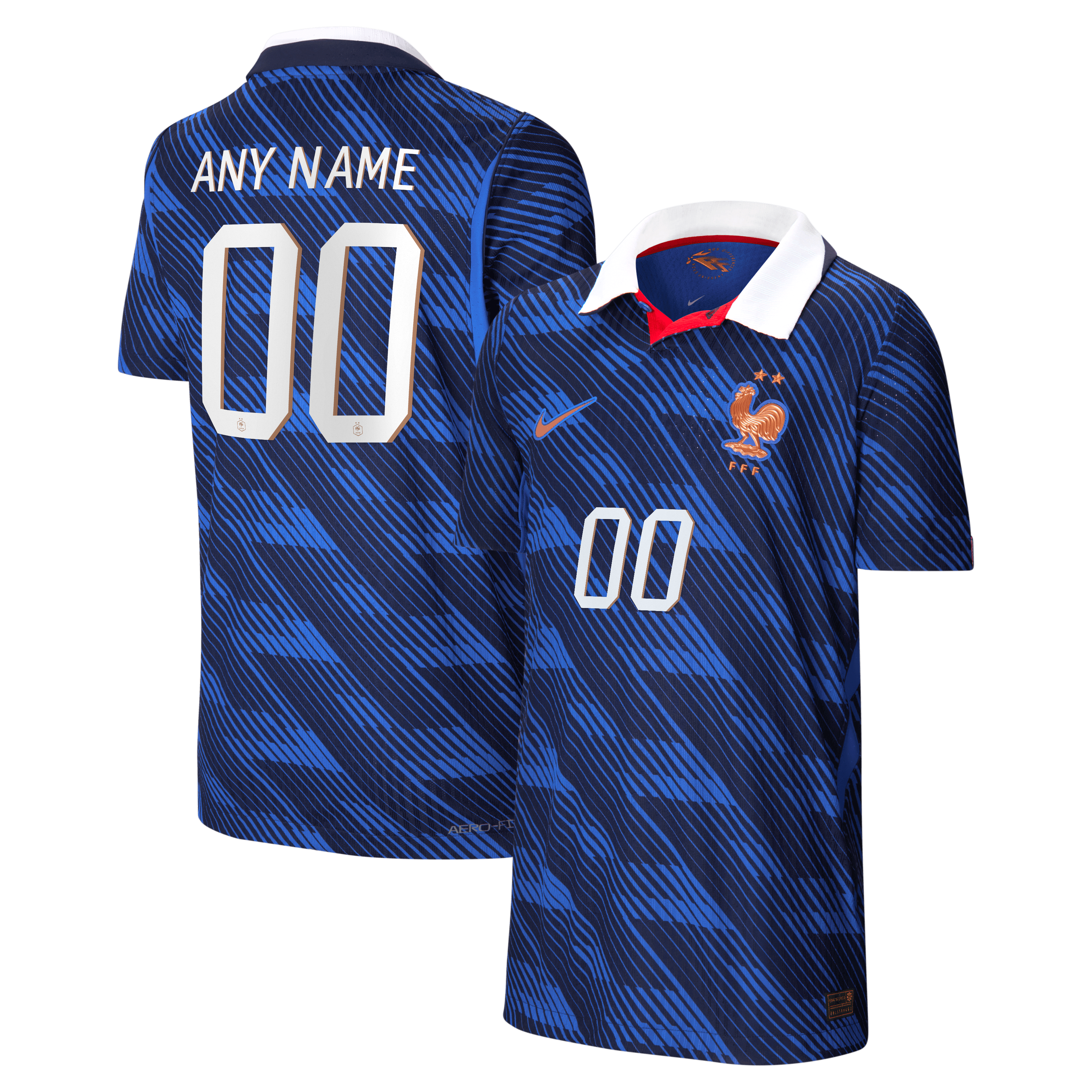Youth Nike Blue France National Team 2026 Home Match Authentic Custom Jersey