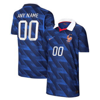 Youth Nike  Blue France National Team 2026 Home Match Authentic Custom Jersey