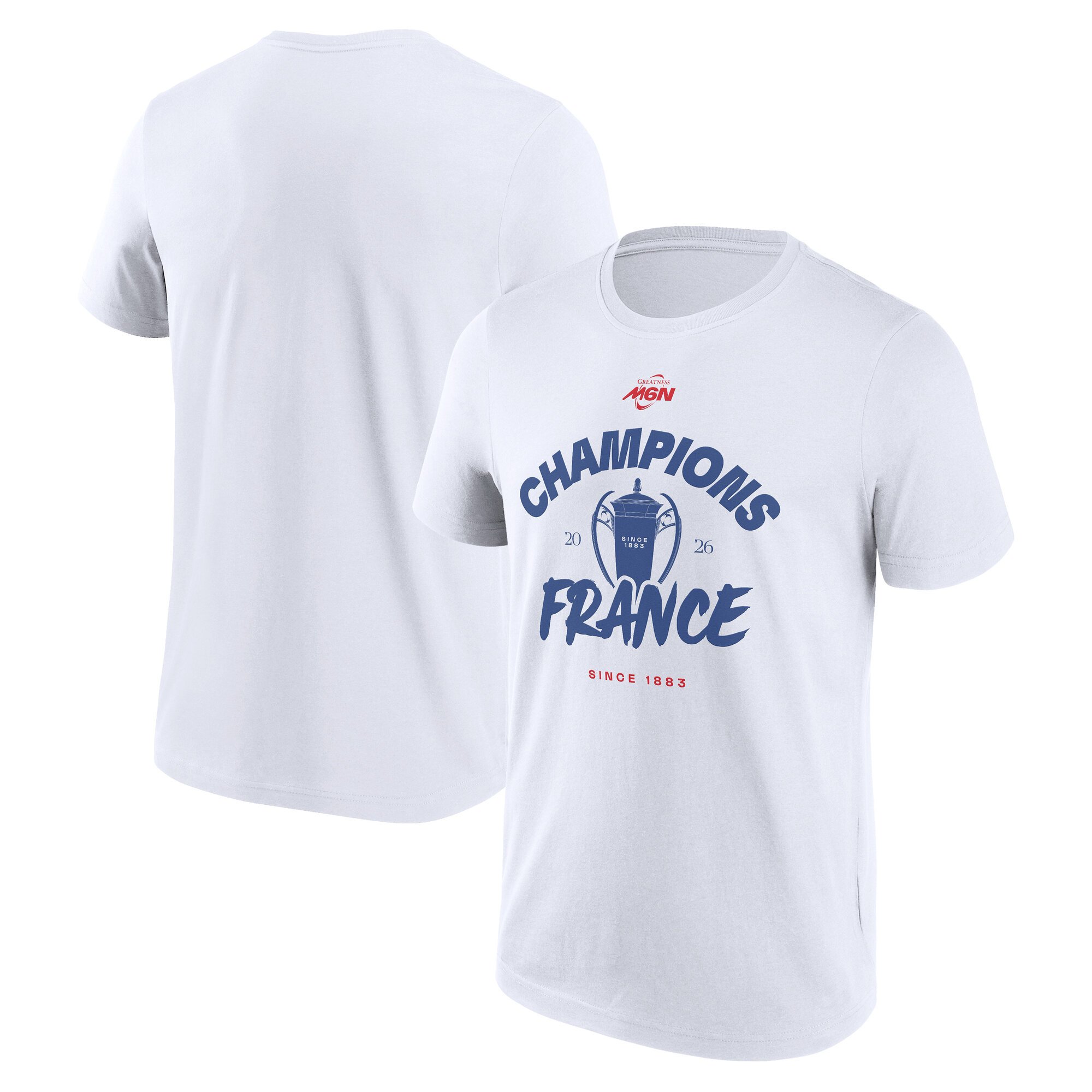 Maglietta grafica Greatness Six Nations 2026 France Winners - Bianca