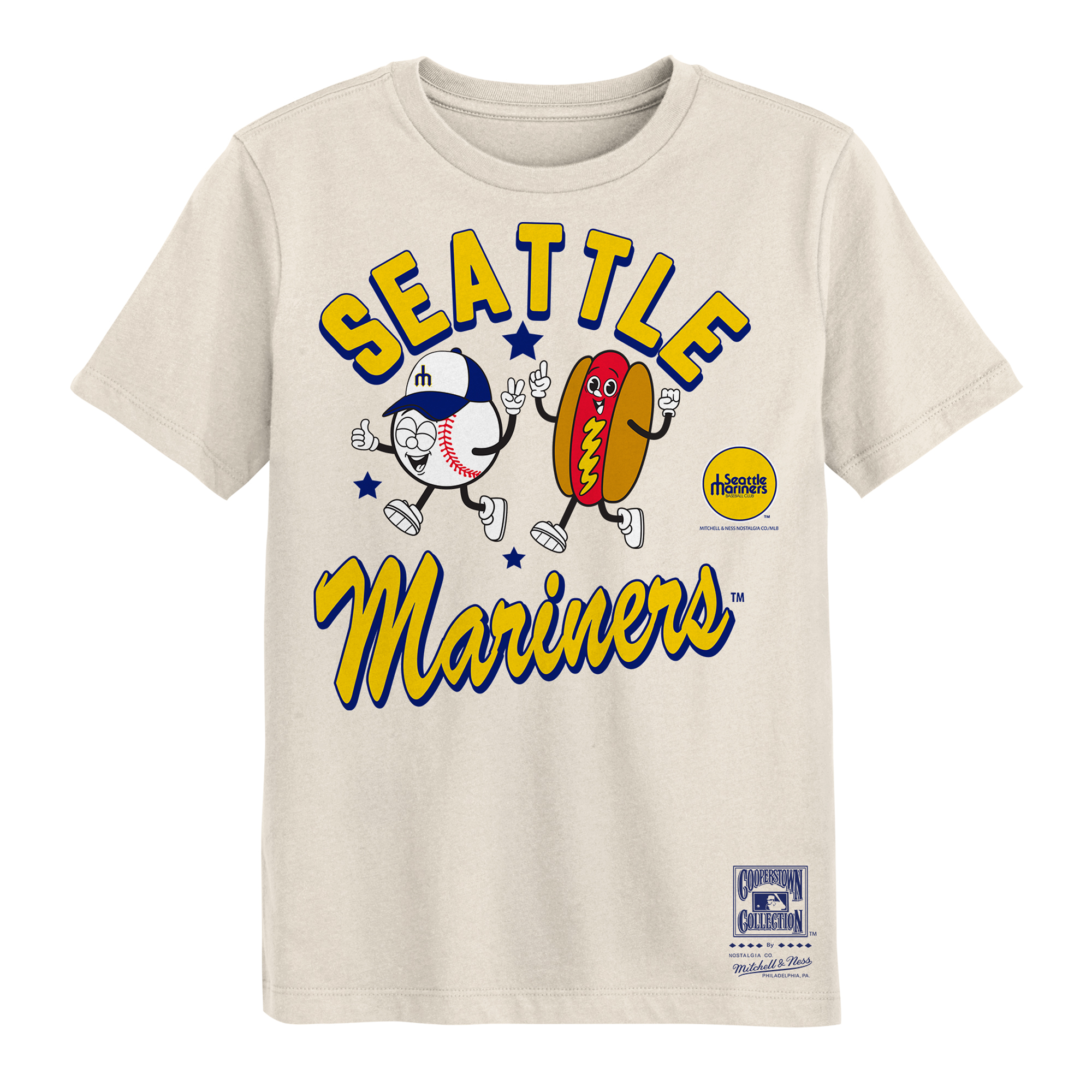 Preschool Mitchell & Ness  Natural Seattle Mariners Snack T-Shirt