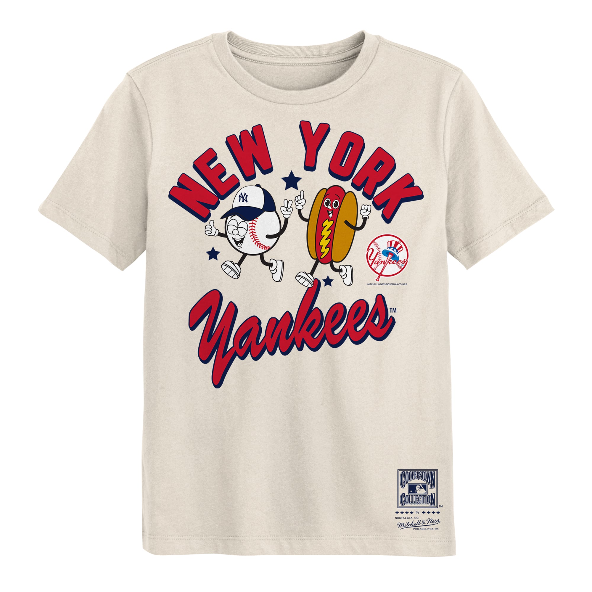Preschool Mitchell & Ness Natural New York Yankees Snack T-Shirt