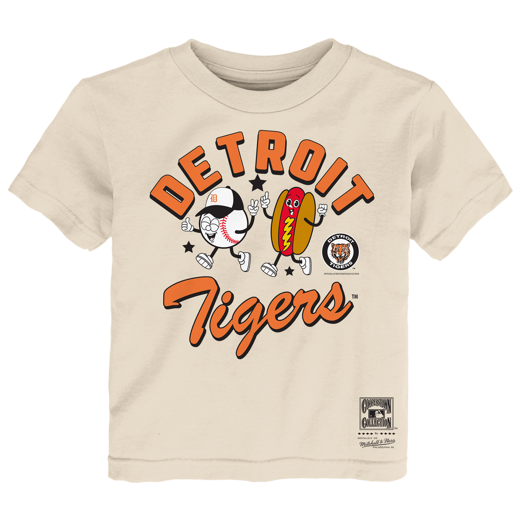 Toddler Mitchell & Ness  Natural Detroit Tigers Snack T-Shirt