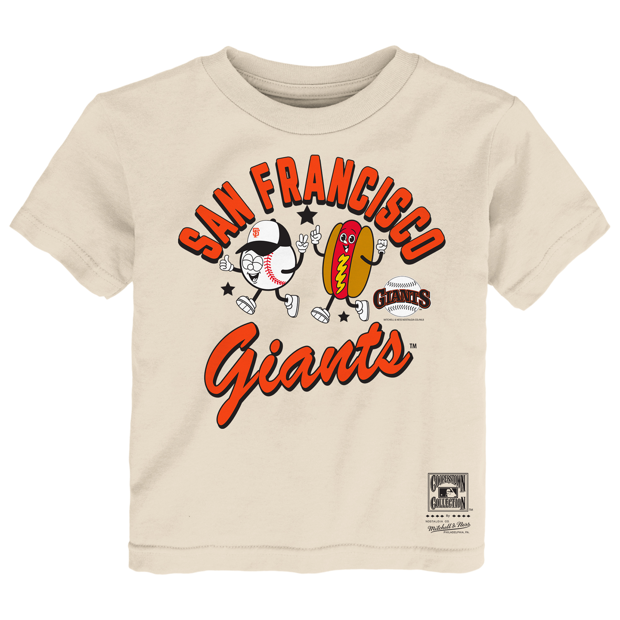 Toddler Mitchell & Ness  Natural San Francisco Giants Snack T-Shirt