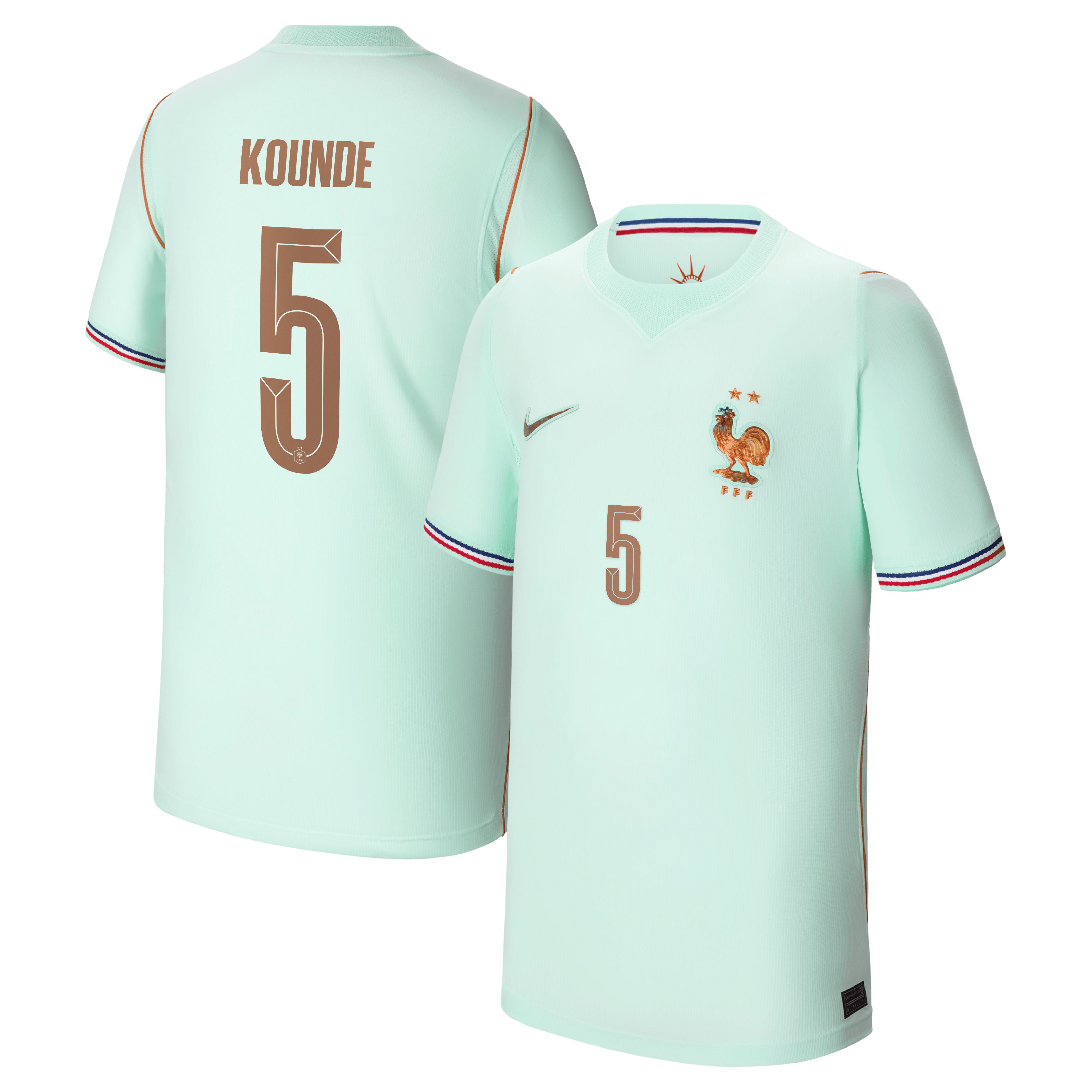 Youth Nike Jules Koundé Green France National Team 2026 Away Stadium Replica Jersey