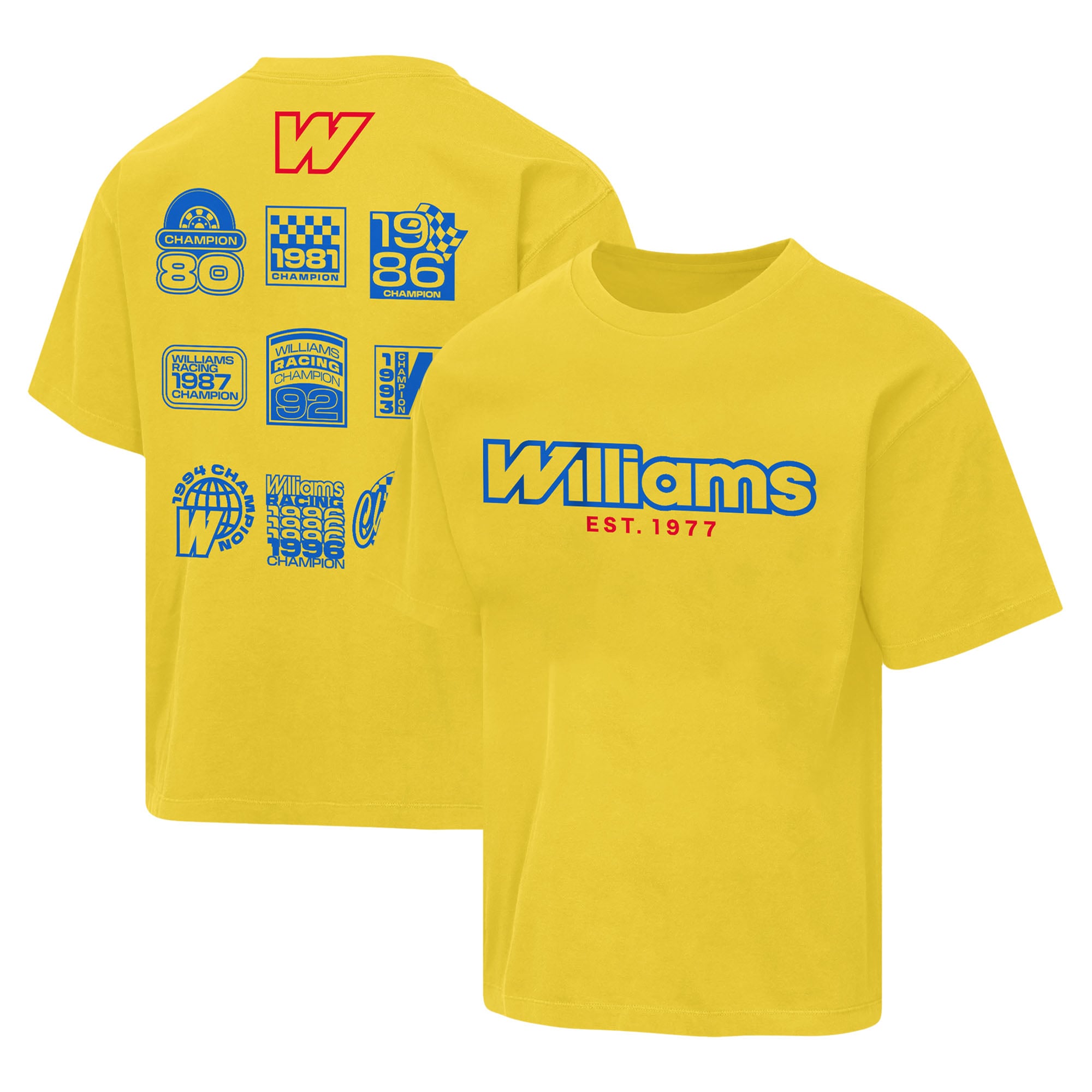 Men's Outerstuff Yellow Williams Racing Heritage Champion T-Shirt