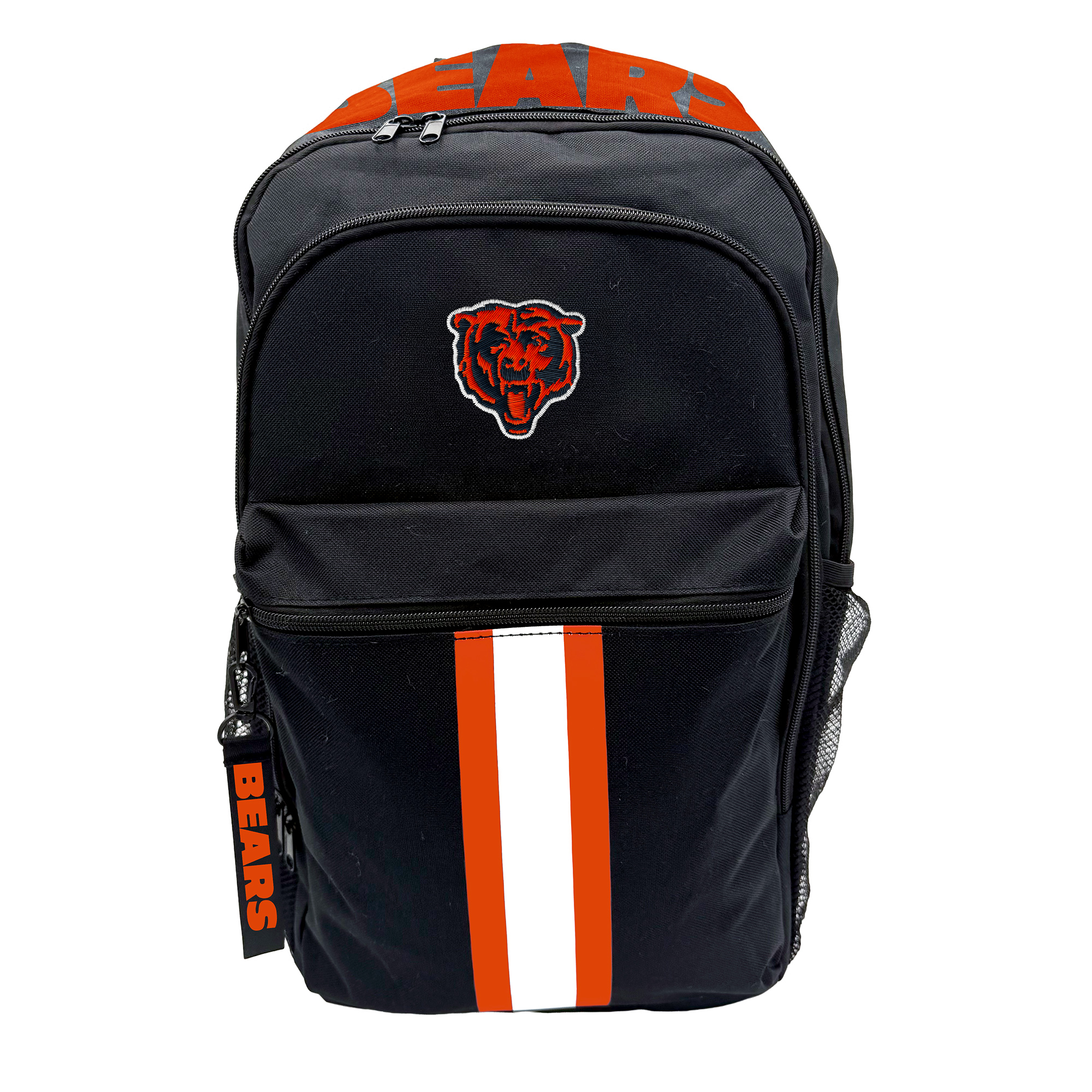 Pegasus Chicago Bears Triple Stripe Wordmark Backpack w/Keychain