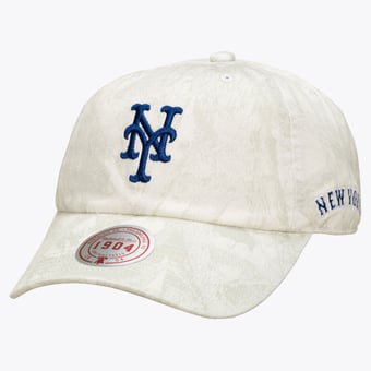 Men's Mitchell & Ness  White New York Mets Ghosted 1904 Adjustable Hat