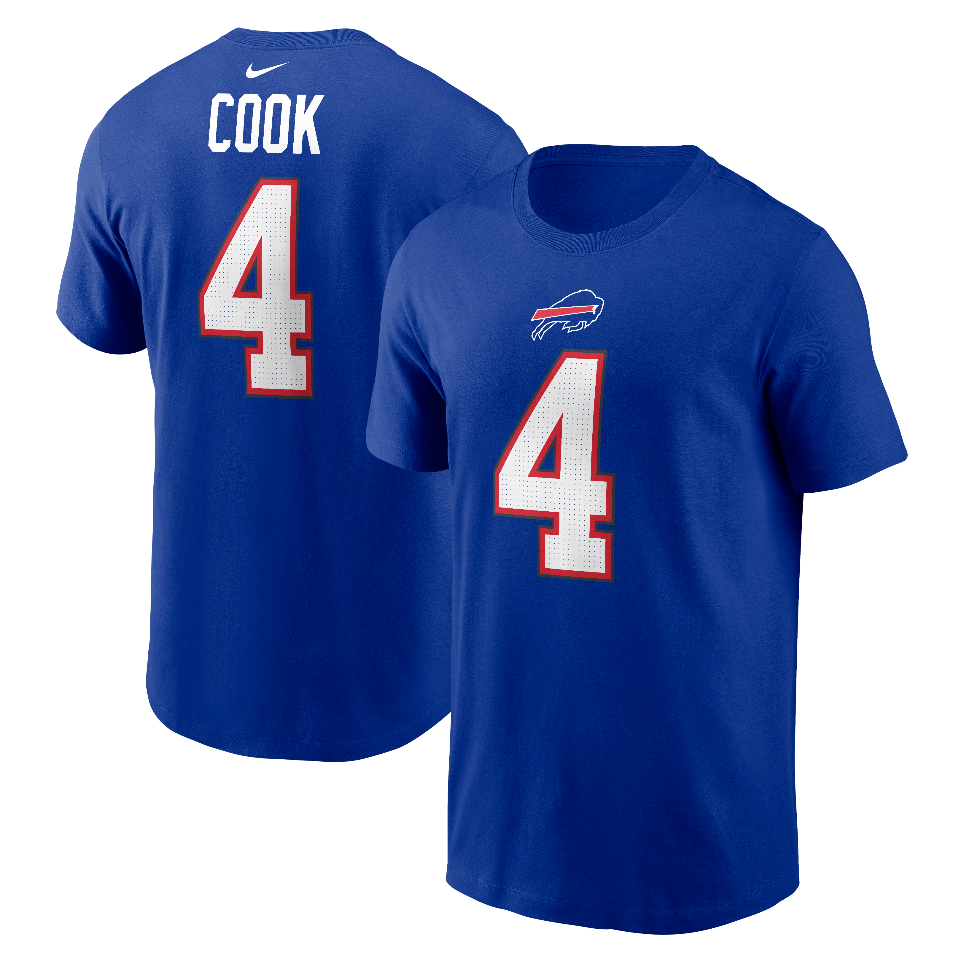 Men's Nike James Cook Royal Buffalo Bills Player Name & Number T-Shirt