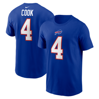 Men's Nike James Cook Royal Buffalo Bills Player Name & Number T-Shirt