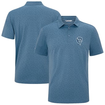 Men's Levelwear Blue Milwaukee Brewers Trail Polo