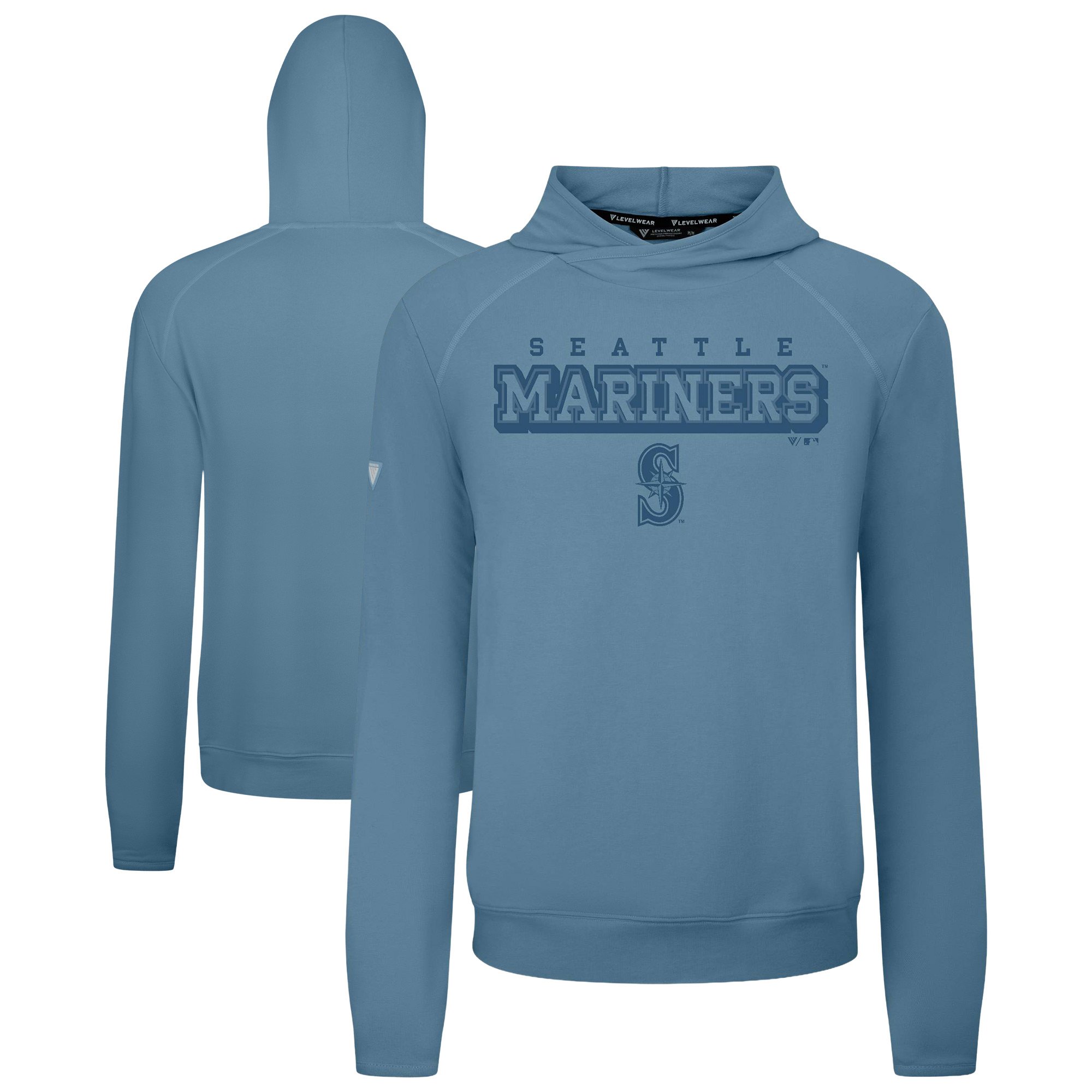 Men's Levelwear Blue Seattle Mariners Mandate Tri-Blend Hoodie