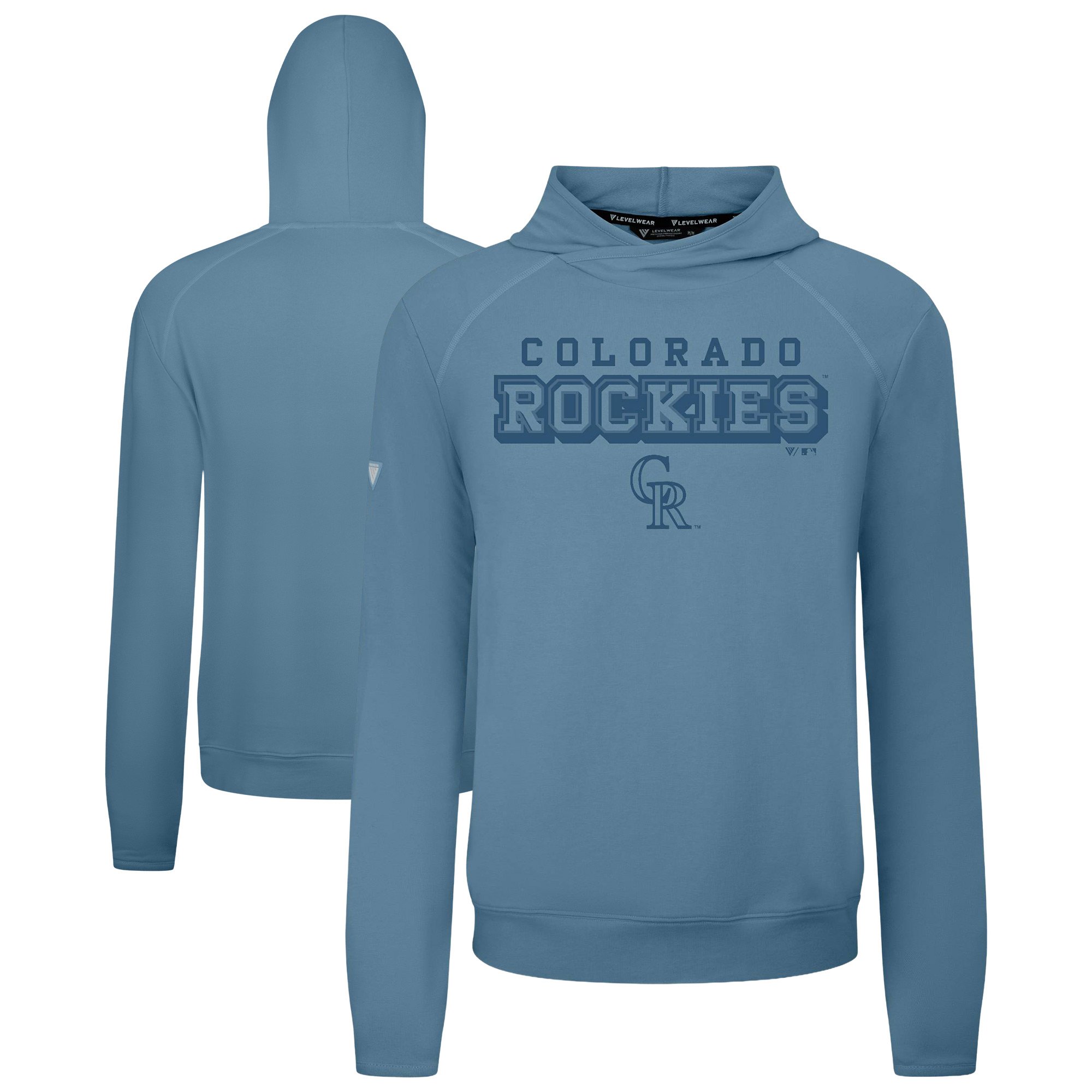Men's Levelwear Blue Colorado Rockies Mandate Tri-Blend Hoodie