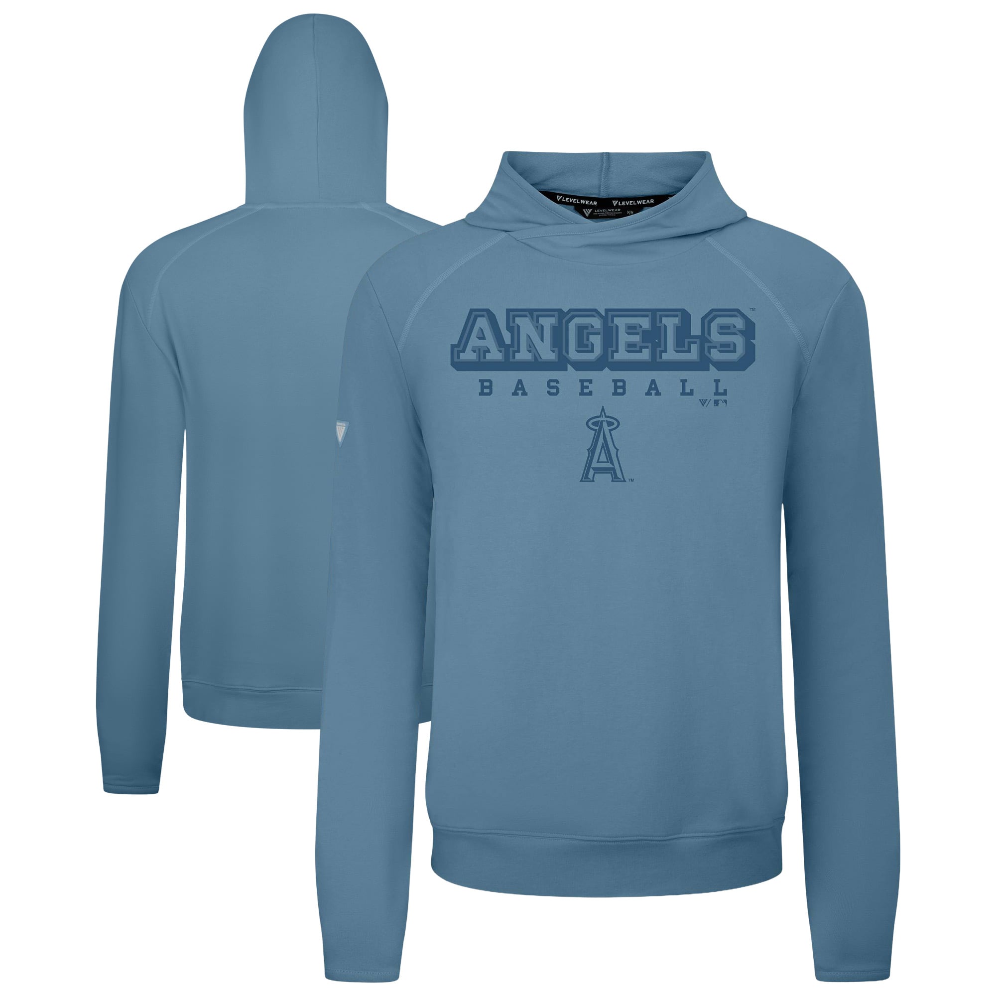 Men's Levelwear Blue Los Angeles Angels Mandate Tri-Blend Hoodie