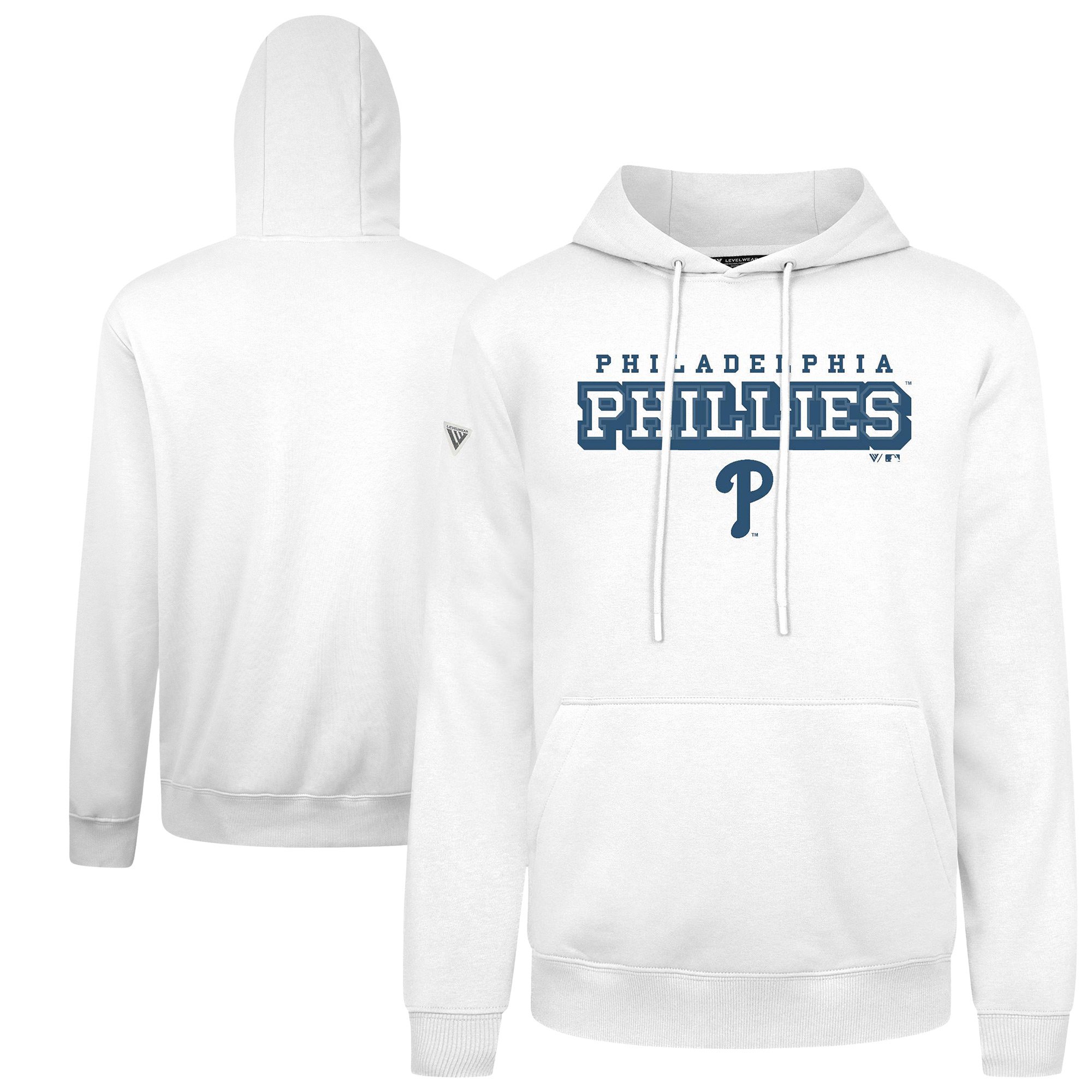 Men's Levelwear White Philadelphia Phillies Podium Hoodie