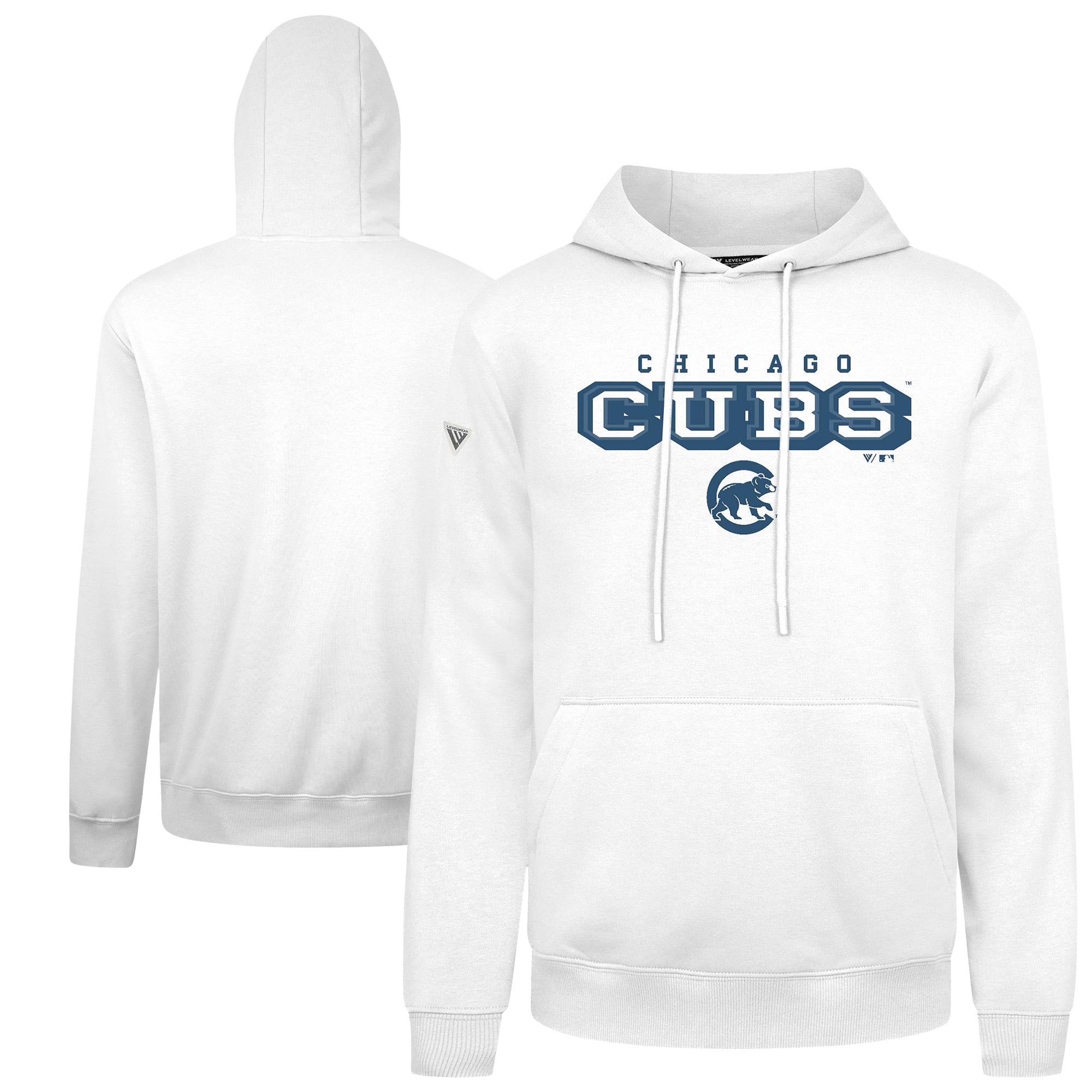 Men's Levelwear White Chicago Cubs Podium Hoodie