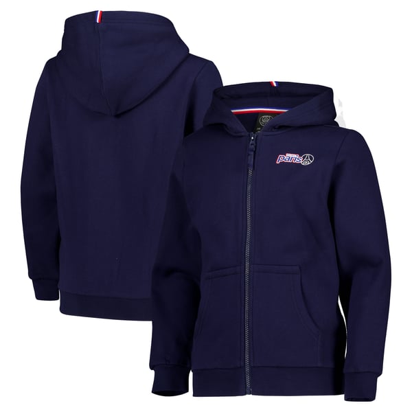 Sweat à capuche zippé PSG Classics Core - Marine - Enfants