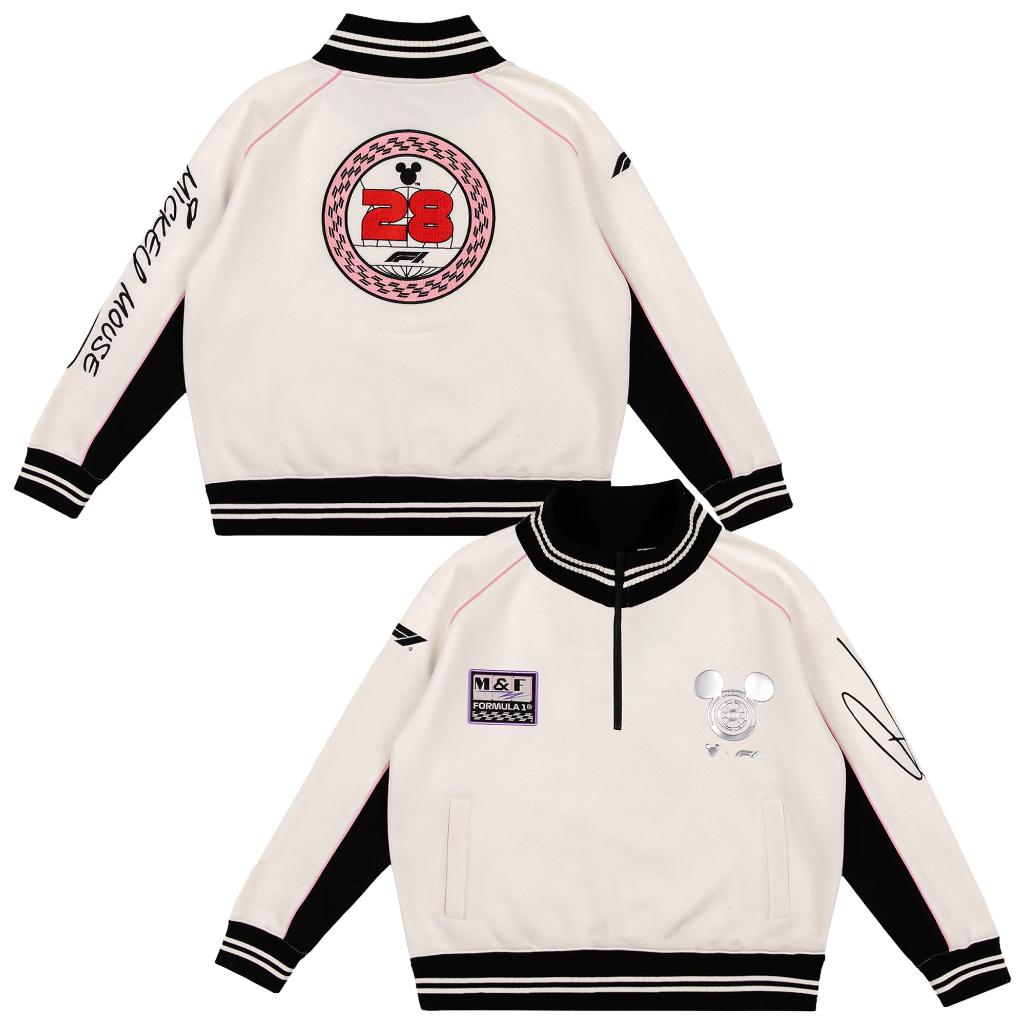 Formula 1 X Disney 1/4 Zip Sweatshirt - Ivory - Womens