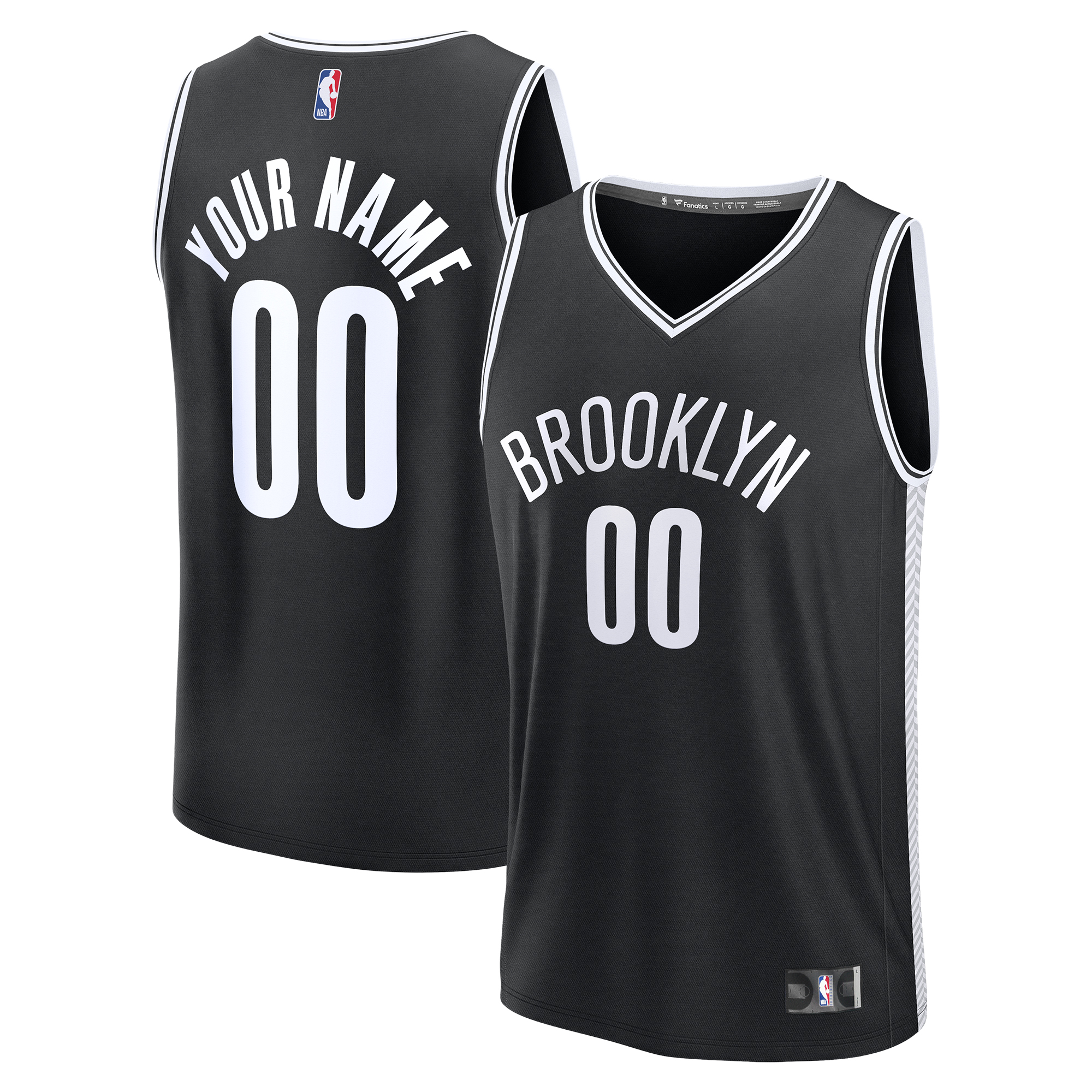 Men’s Fanatics Black Brooklyn Nets Fast Break Custom Jersey – Icon Edition Men’s Fanatics Black Brooklyn Nets Fast Break Custom Jersey – Icon Edition