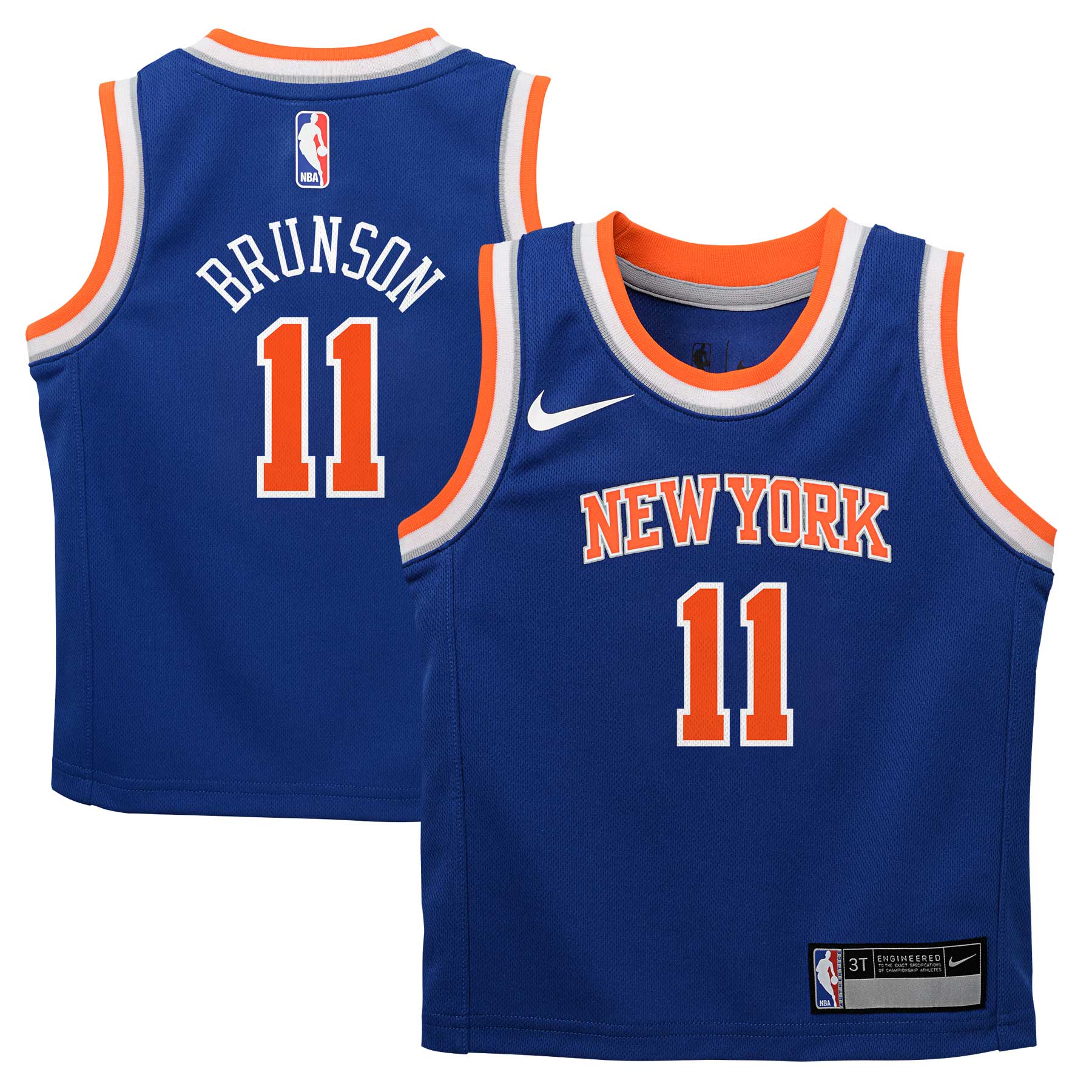 Nike Baby Boys and Girls Jalen Brunson Blue New York Knicks Replica Swingman Jersey - Icon Edition - Blue