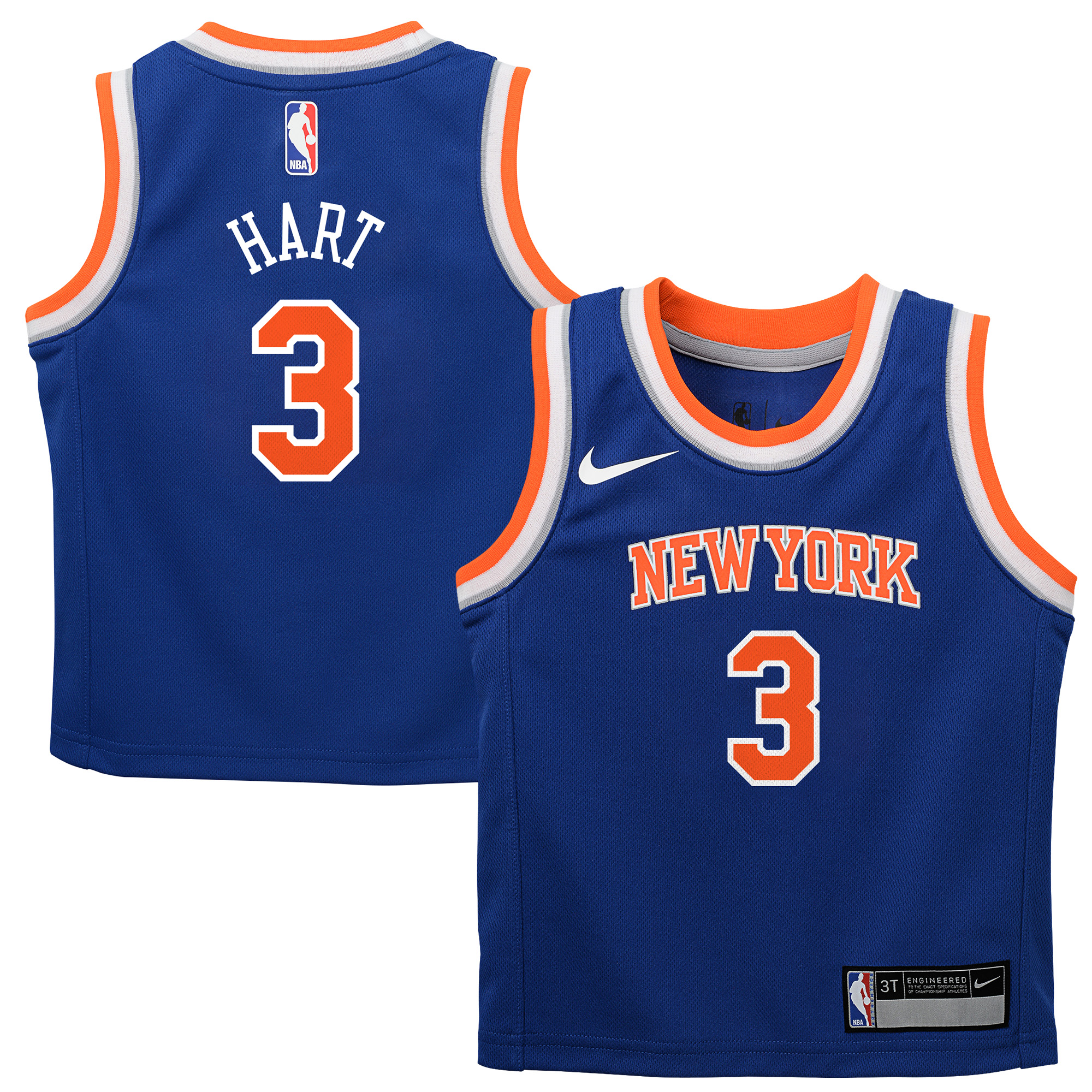 Nike Baby Boys and Girls Josh Hart Blue New York Knicks Replica Swingman Icon Edition Jersey - Blue