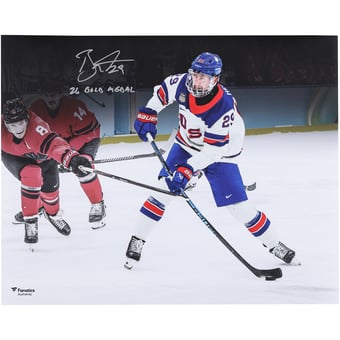 Brock Nelson Team USA Autographed 16" x 20" 2026 Winter Olympics Gold Medal Winner Photograph with "26 Gold Medal" Inscription