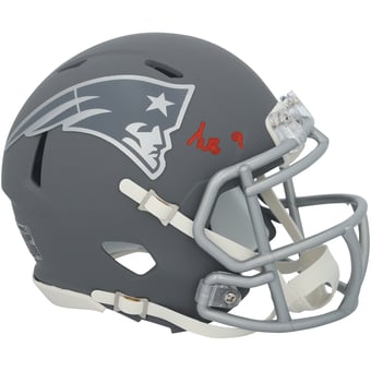 Kayshon Boutte New England Patriots Autographed Riddell Slate Speed Mini Helmet