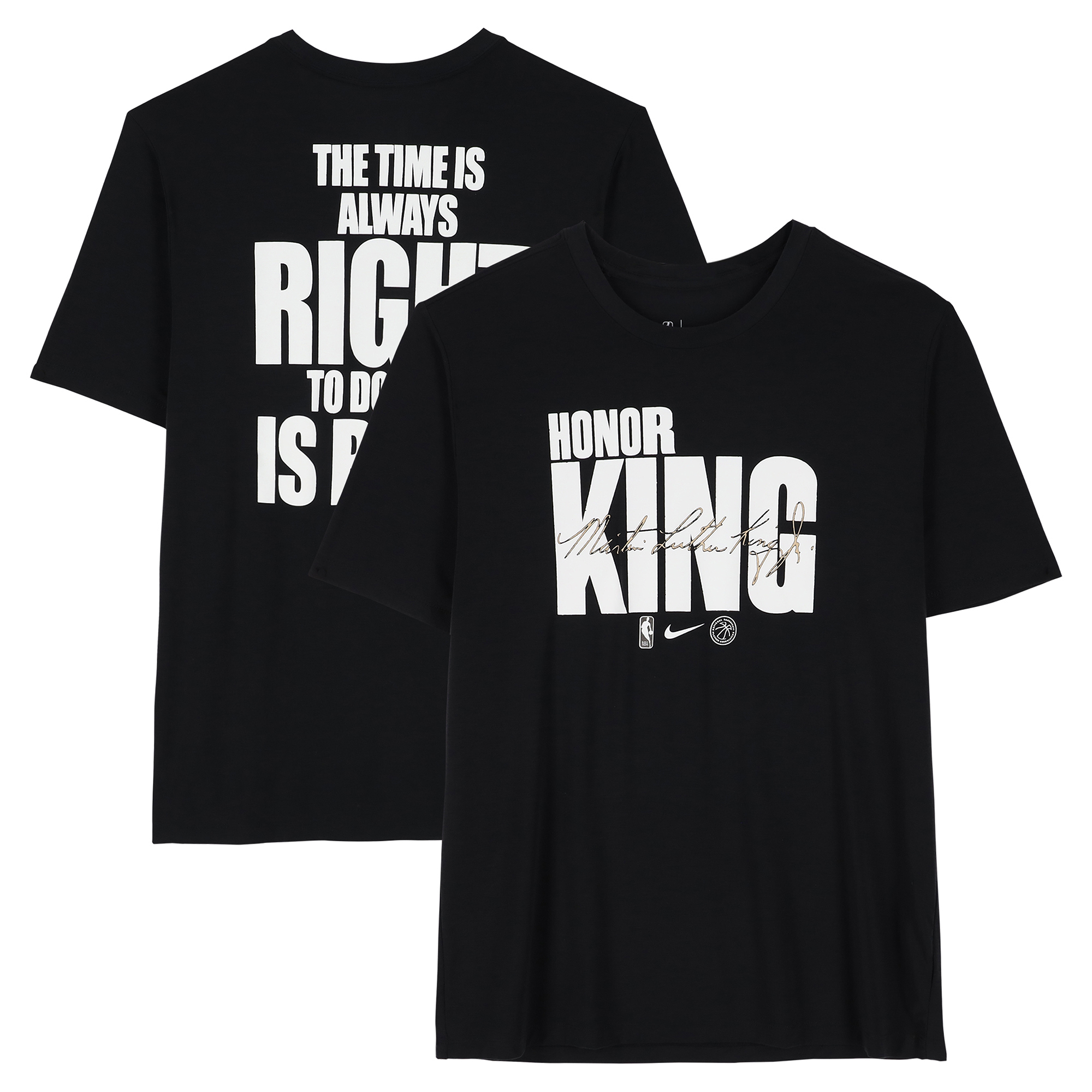 Joel Embiid Philadelphia 76ers Player-Worn Black "MLK" Nike T-Shirt from the 2025-26 NBA Season - Size 2XLT