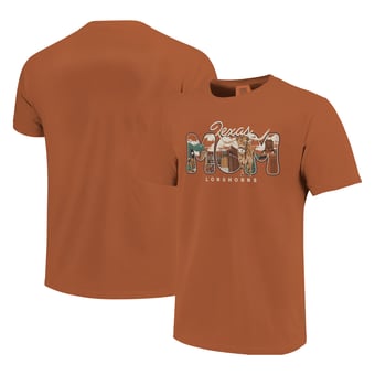 Women's  Texas Orange Texas Longhorns Comfort Colors Campus Drawing Mom T-Shirt