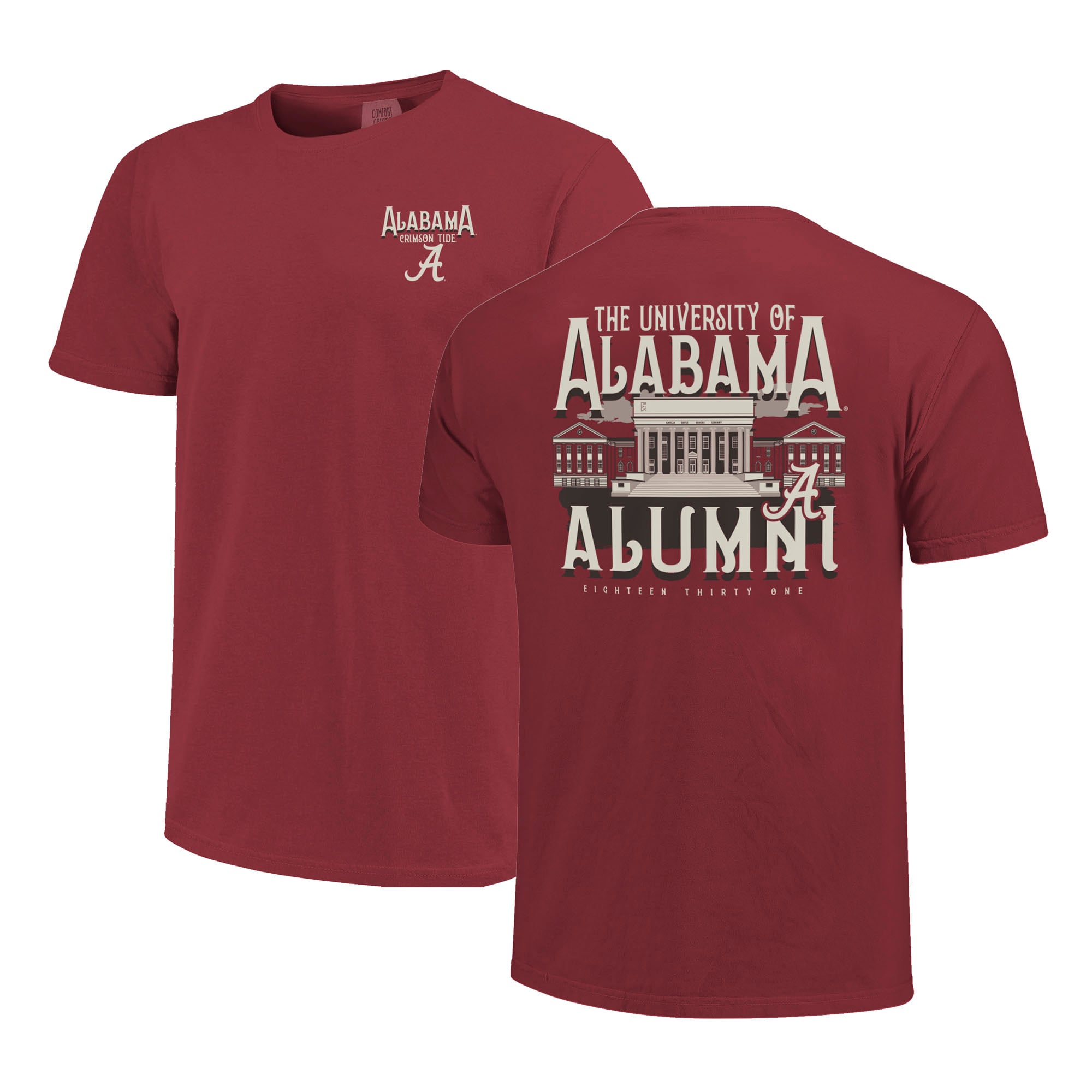 Women's Crimson Alabama Crimson Tide Comfort Colors Campus Alumni T-Shirt
