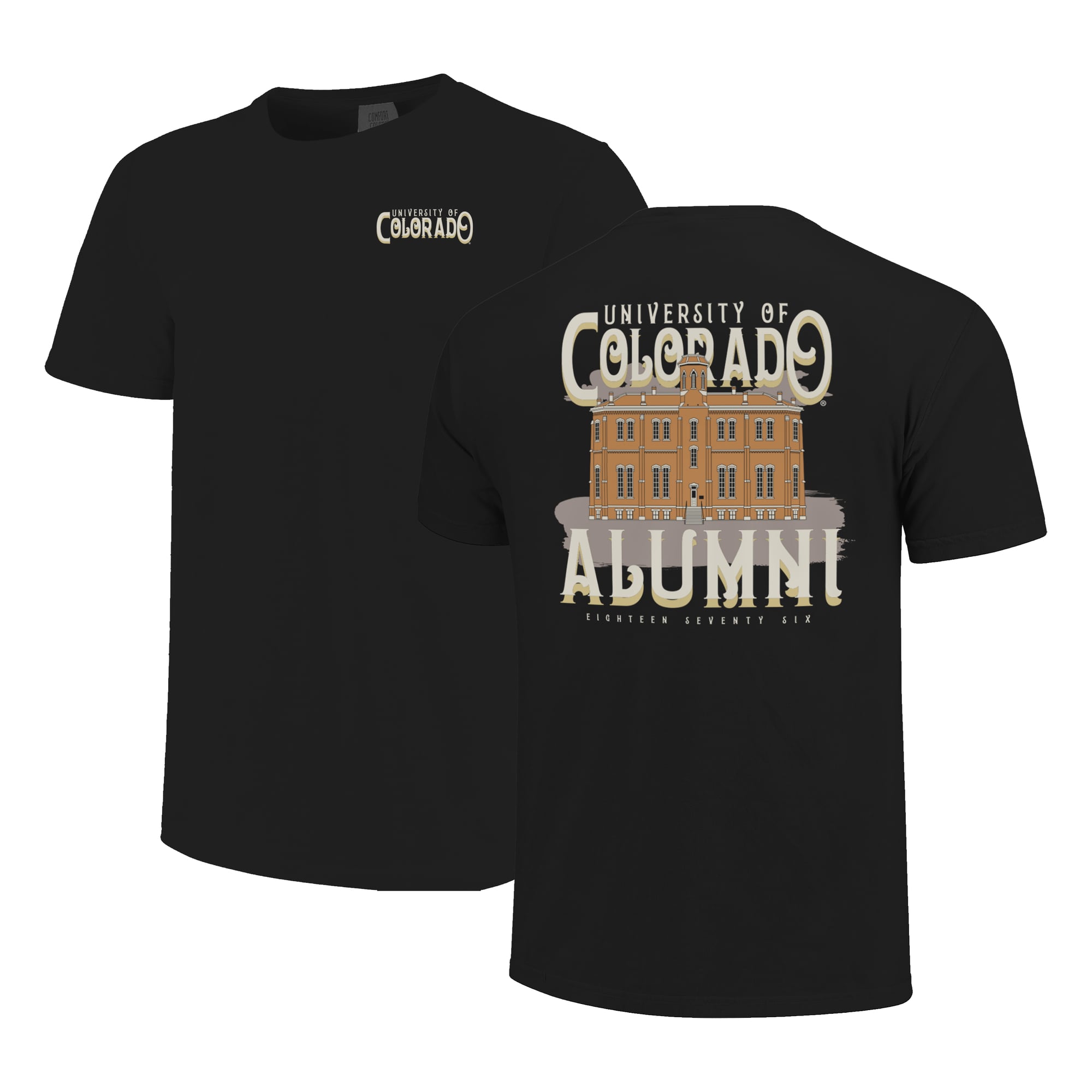 Women's Black Colorado Buffaloes Comfort Colors Campus Alumni T-Shirt