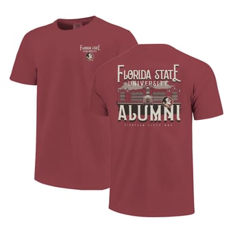 Women's Garnet Florida State Seminoles Comfort Colors Campus Alumni T-Shirt