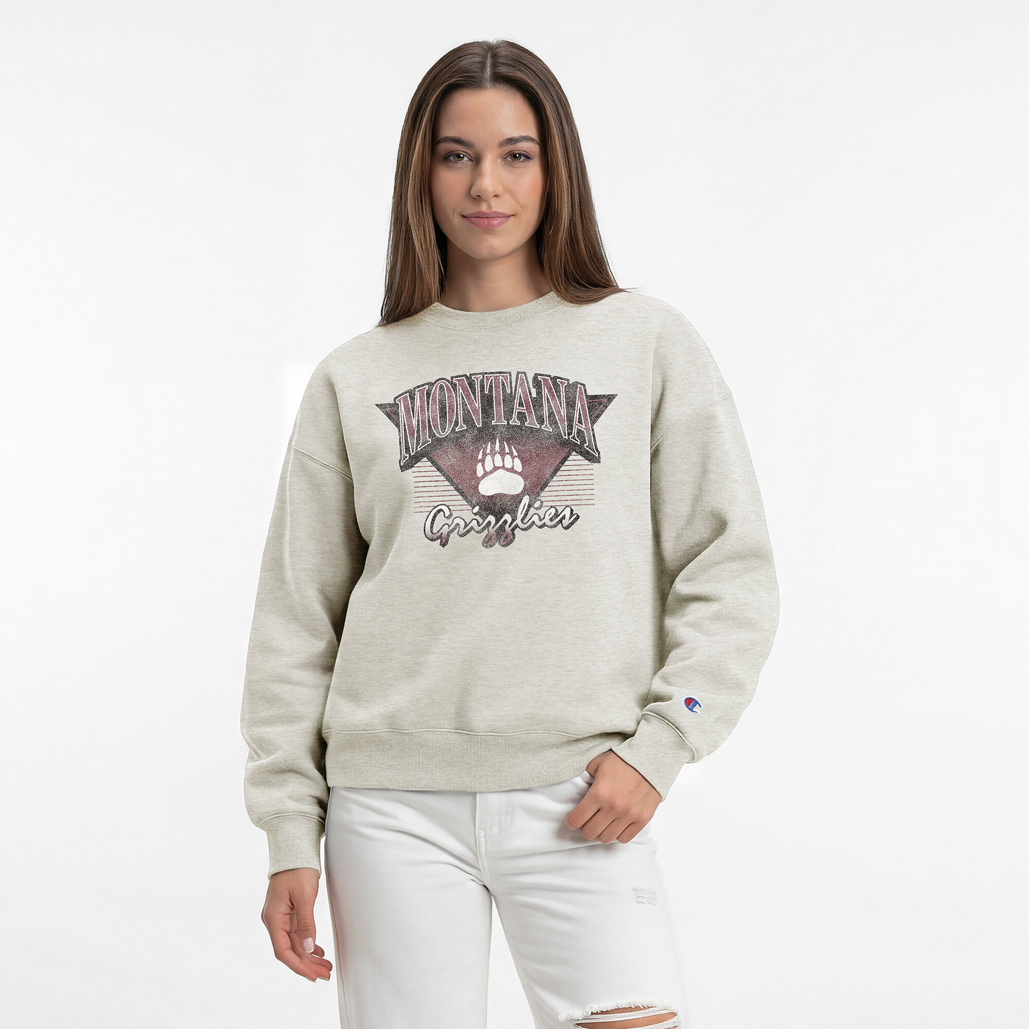 Women’s Champion Oatmeal Montana Grizzlies All-Star Weave Sweatshirt